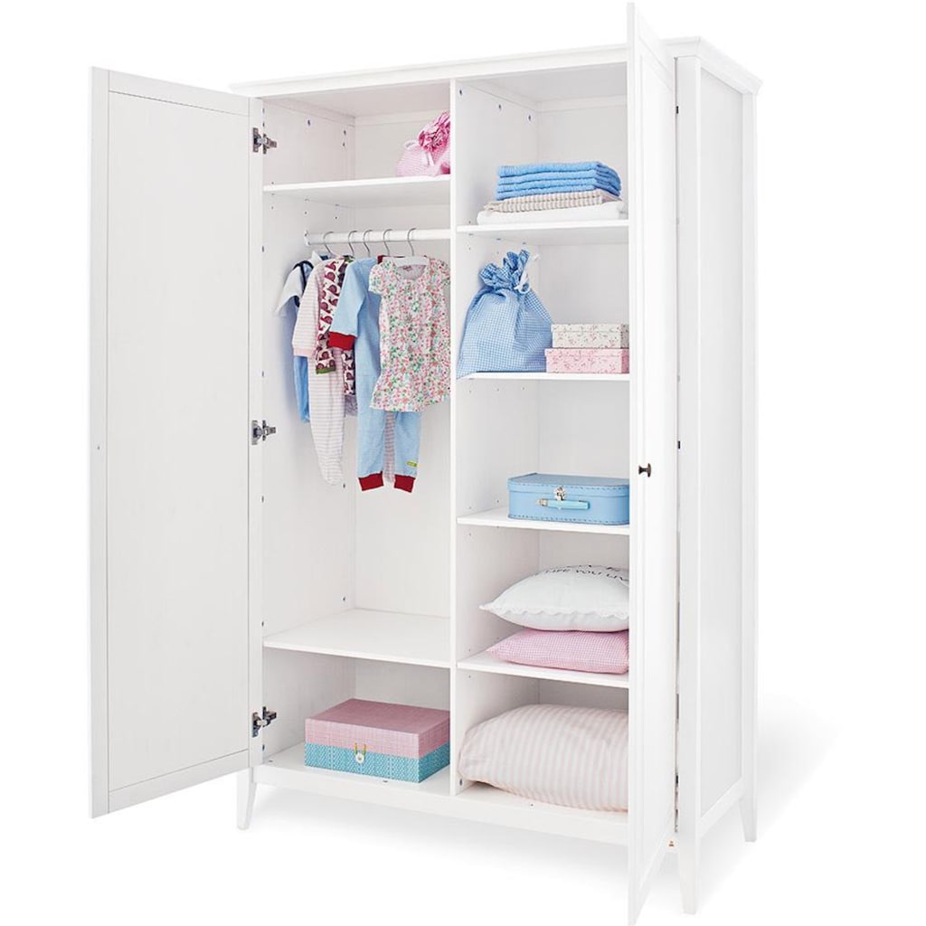 Pinolino® Babyzimmer-Komplettset »Smilla«, (Set, 3 St.), breit; mit Kinderbett, Schrank und Wickelkommode