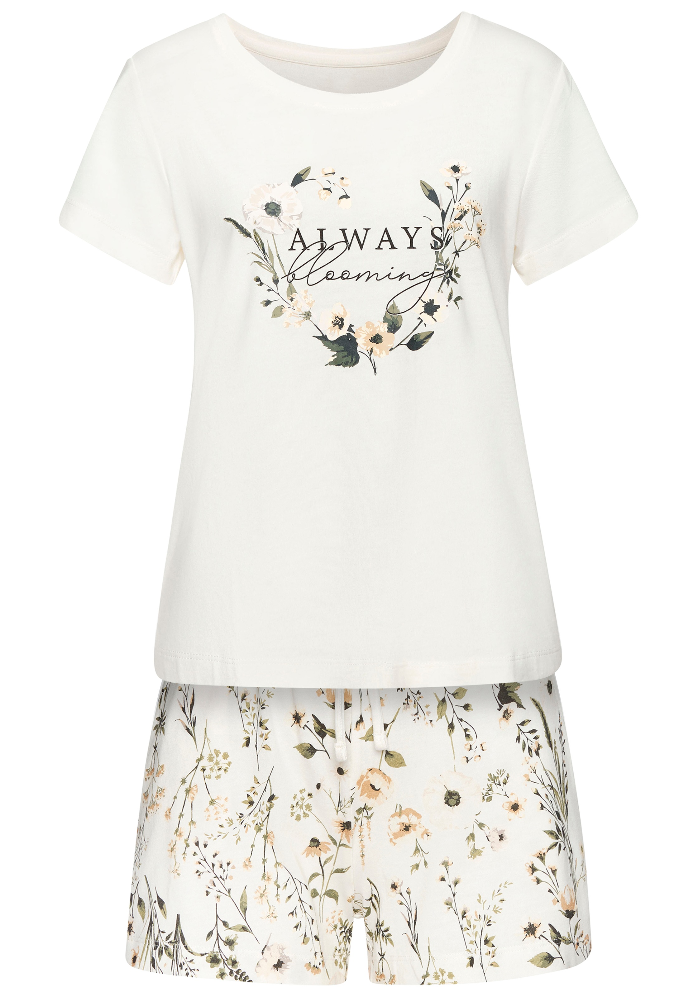 LASCANA Shorty 2-teilig, 2 tlg. mit schönem Blumenmuster günstig online kaufen