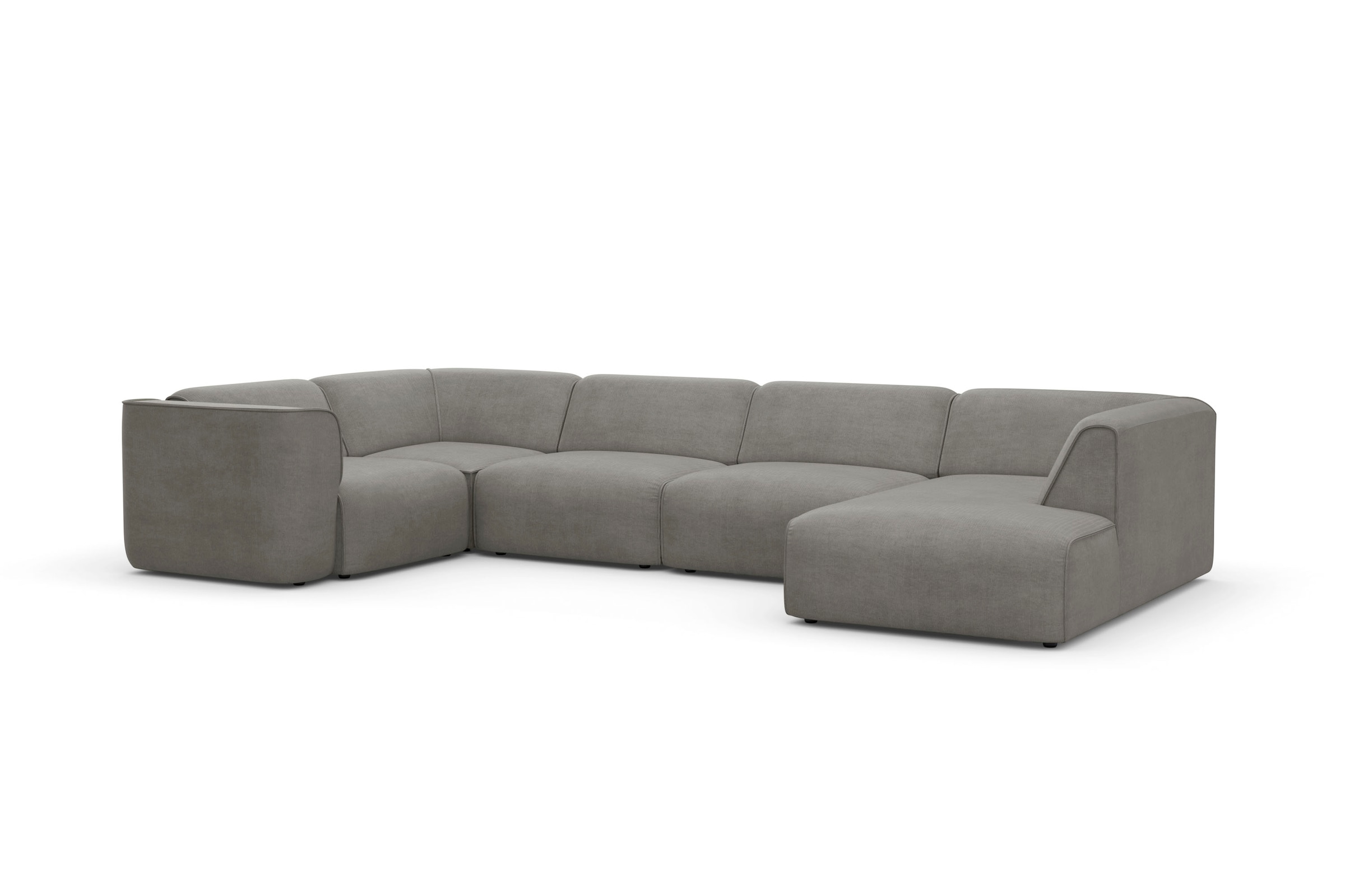 RAUM.ID Wohnlandschaft »Merid U-Form, jederzeit durch Module erweiterbar, B/T/H: 367/206/70 cm«, als Modul oder separat verwendbar, für individuelle Zusammenstellung