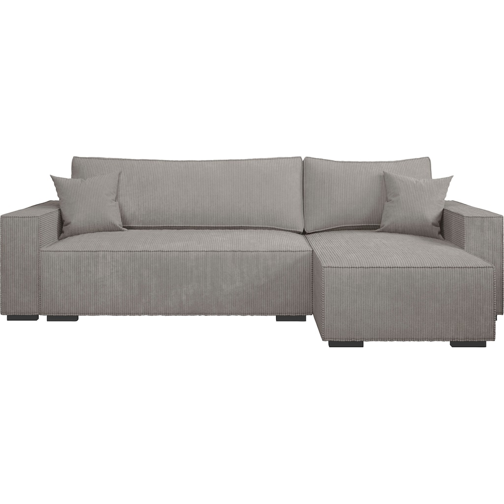 INOSIGN Ecksofa »Winton Cordsofa / Schlafsofa 253 cm«