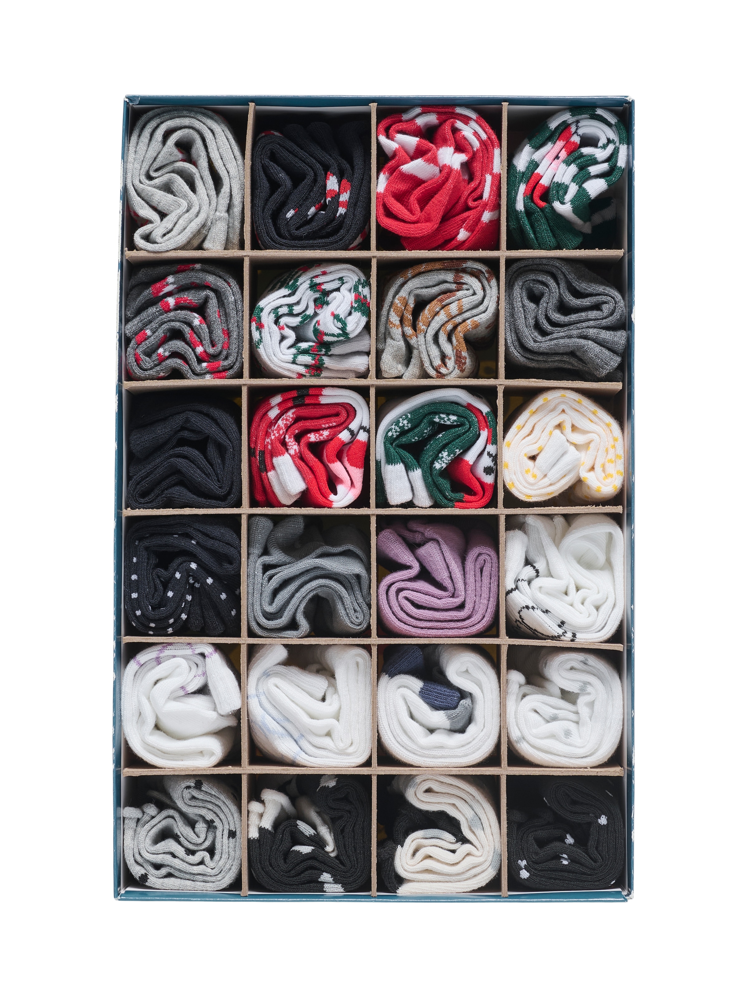ONLY Freizeitsocken »ONL24 MULTI XMAS SOCK BOX 24-PACK ACC« Packung, 24 Stk. tlg.