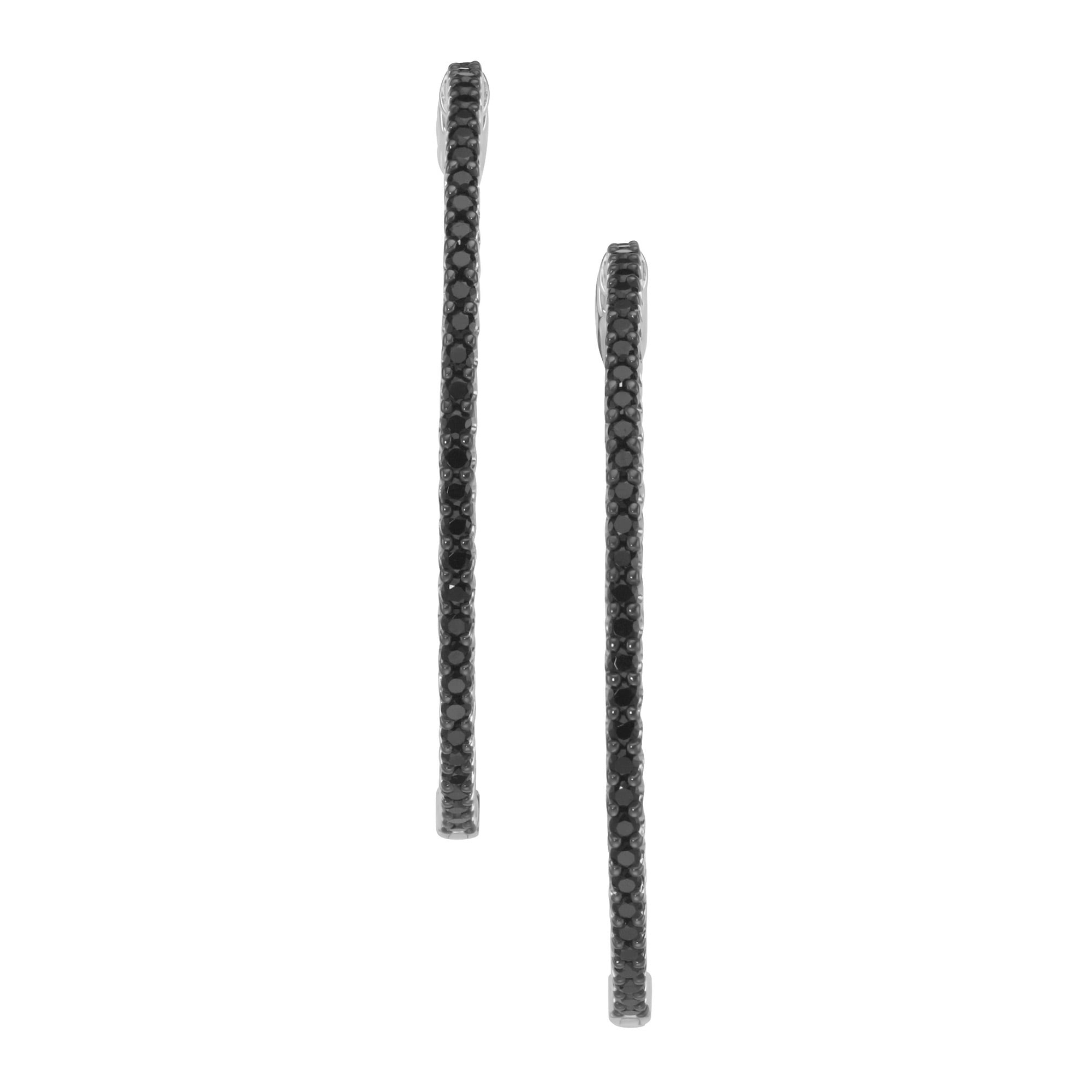 GIORGIO MARTELLO MILANO Paar Creolen »mit schwarzen Zirkonia, Silber 925«