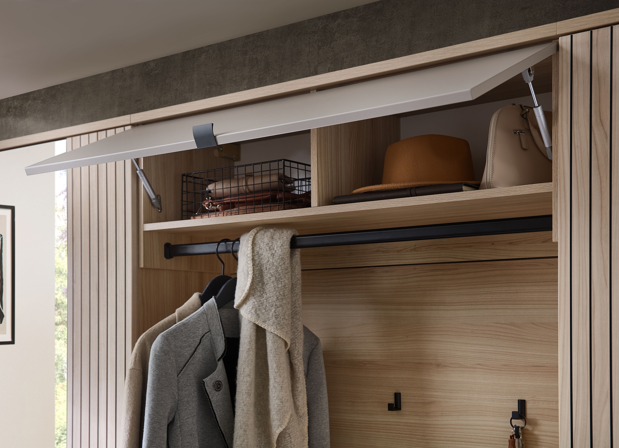 Innostyle Garderobenpaneel »Pisa Garderobenpaneel« 1 Stk. tlg. 1Boden, 4 Haken, Ansatzstück montierbar