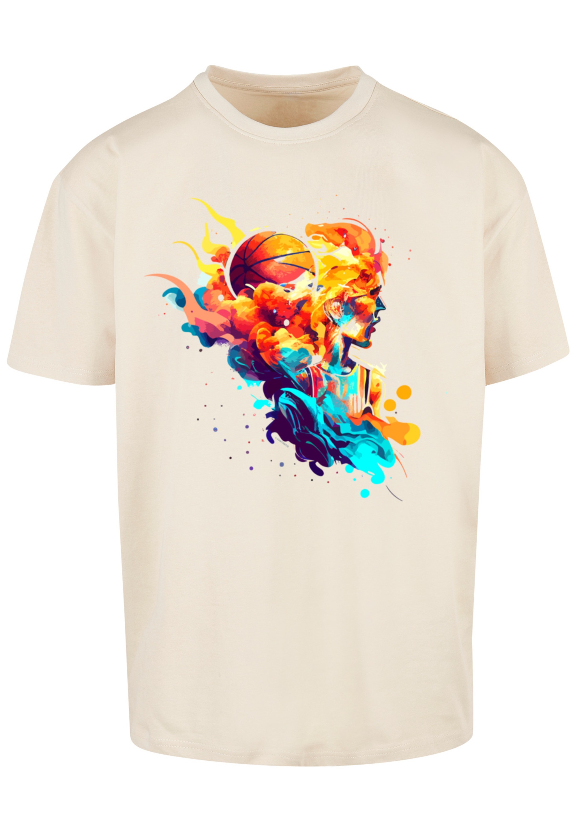 F4NT4STIC T-Shirt »Basketball Sport Player OVERSIZE TEE«, Print