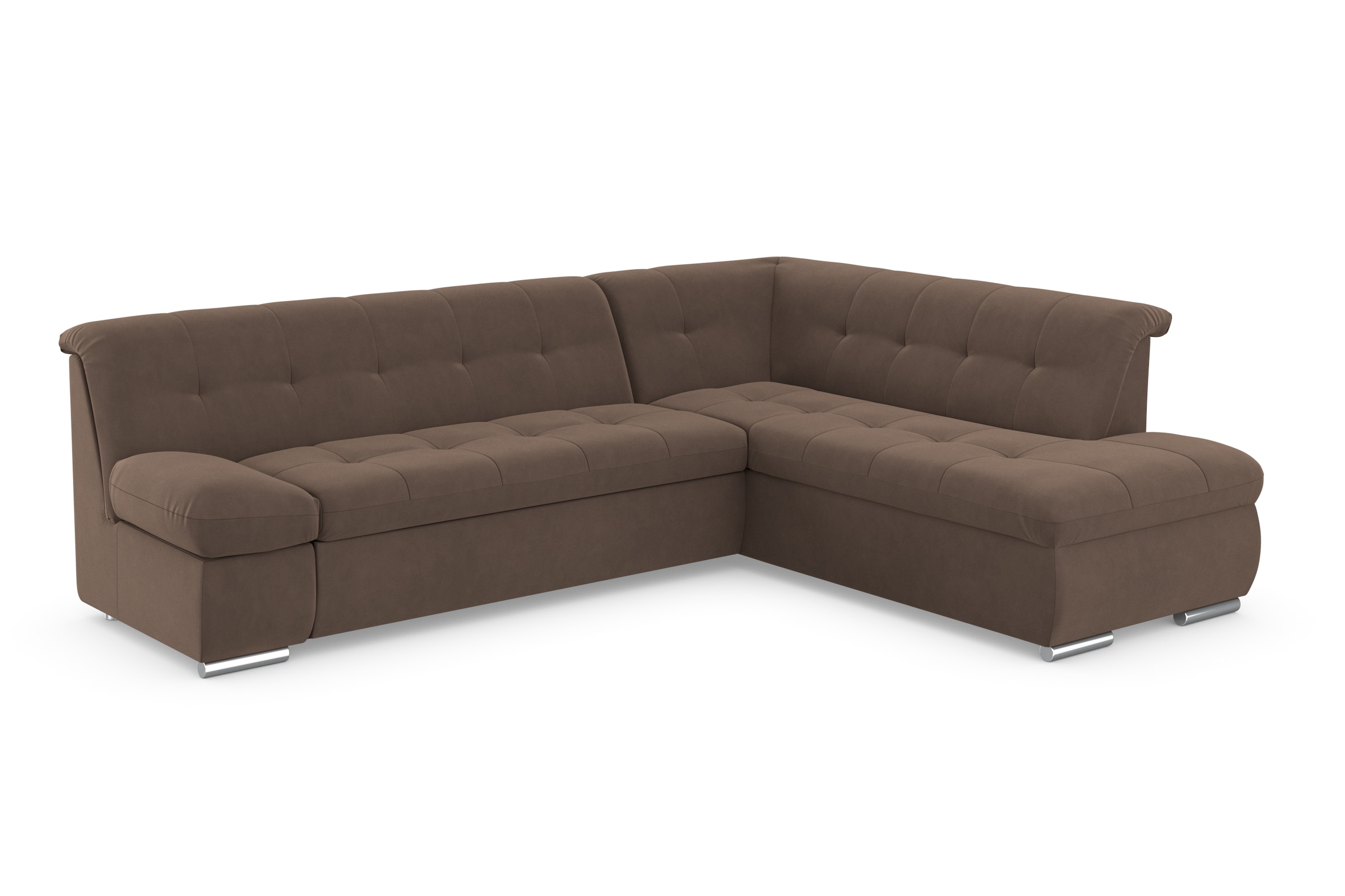 DOMO collection Ecksofa "MONA 271x213 cm, modern und komfortabel" whlw. mit Bett- und Armlehnfunktion, L-Form