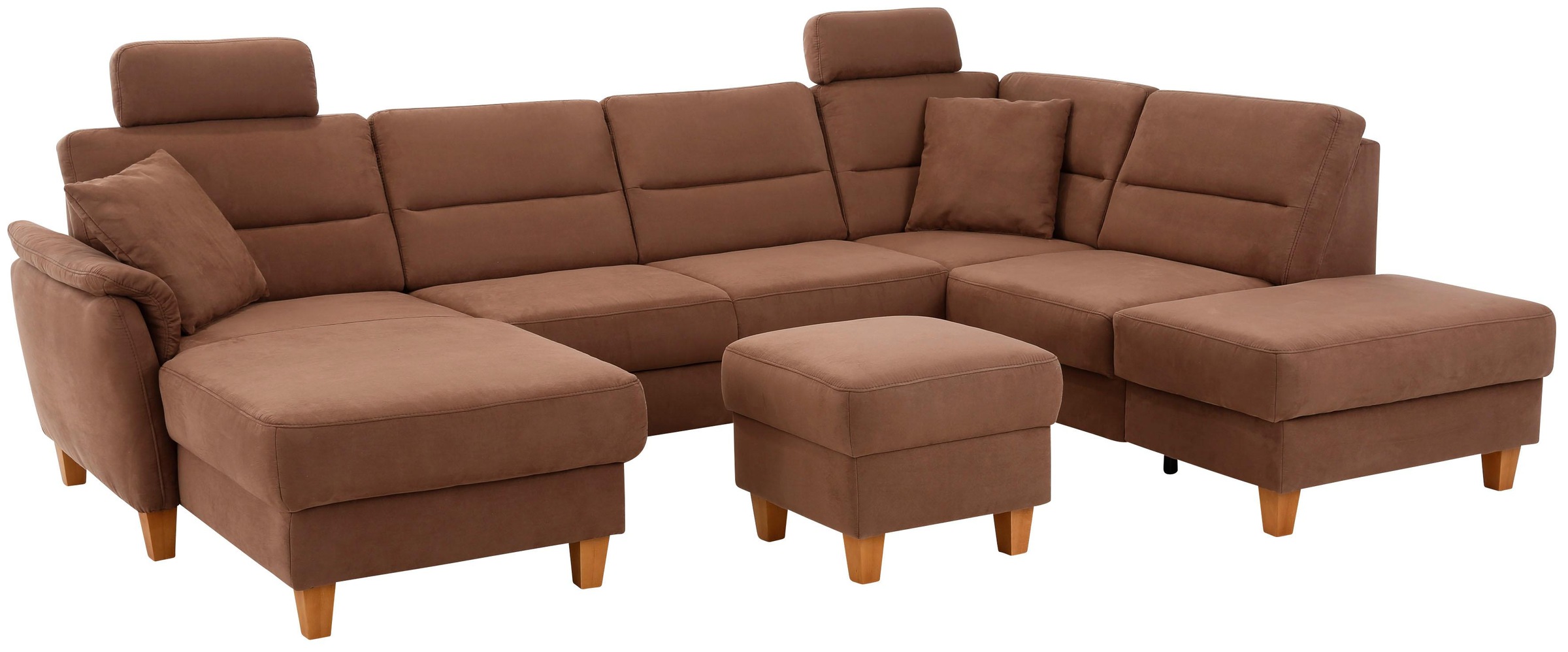 Home affaire Wohnlandschaft "Palmera U-Form, B: 308 cm" optional Bettfunkti günstig online kaufen