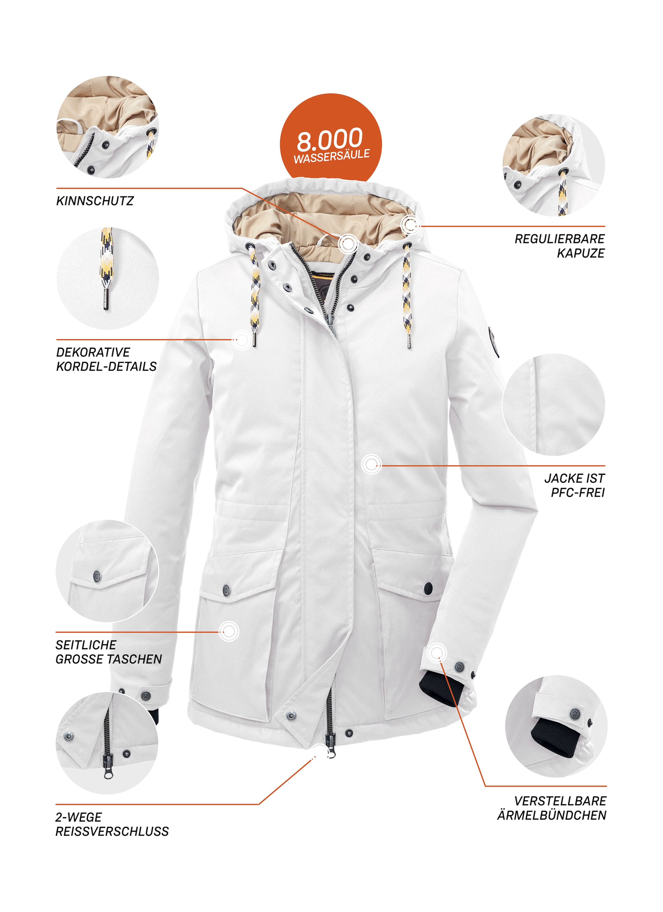 G.I.G.A. DX by killtec Funktionsjacke »GW 65 WMN JCKT«, Wasser- und windabweisende Winterjacke, atmungsaktiv, urbaner Style
