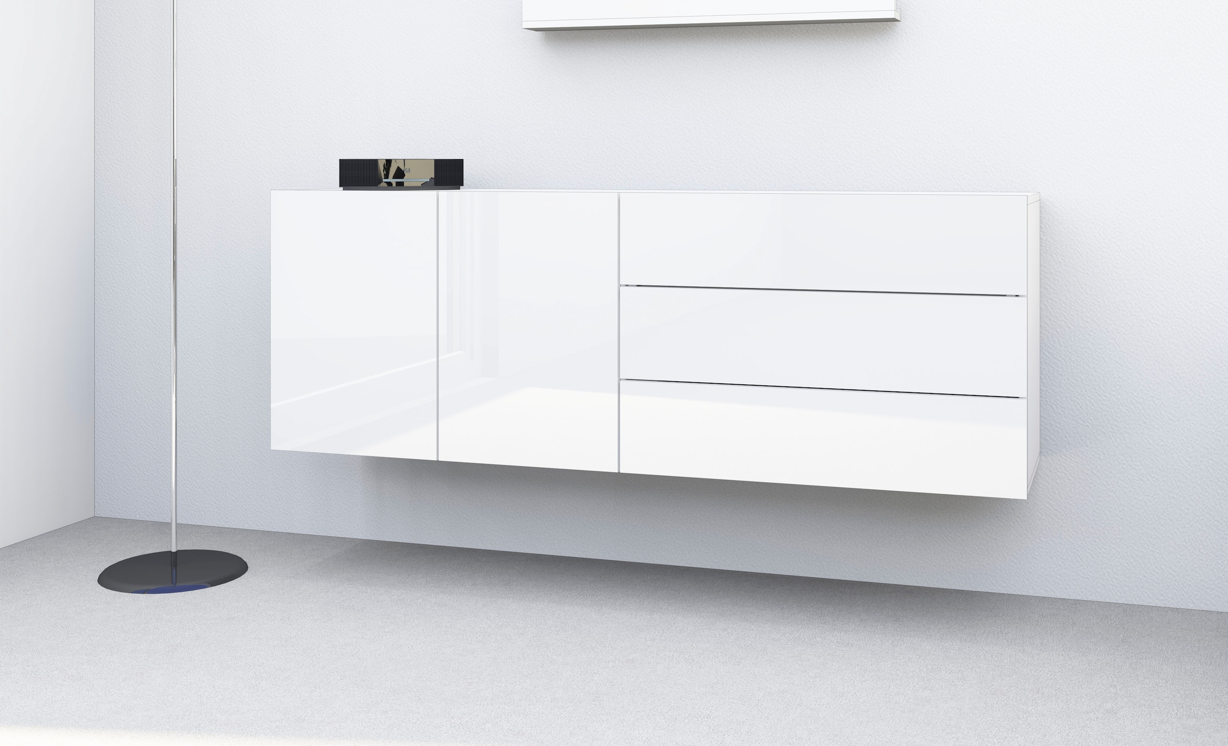 borchardt Möbel Sideboard »Sophia, Hängeschrank mit 2 Türen, 3 Schubkästen, Breite 152 cm« grifflose Optik, viel Stauraum, verstellbare Böden