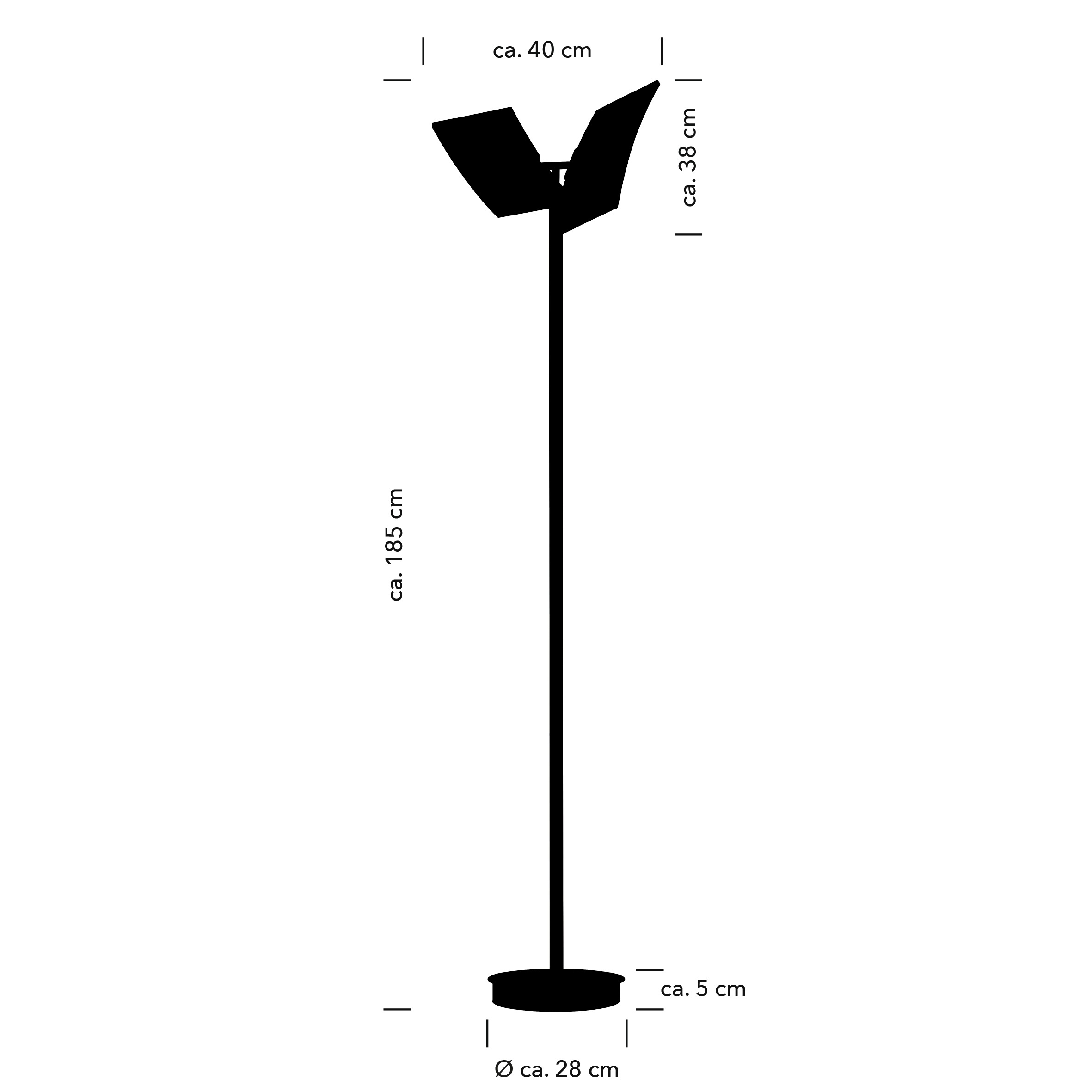 HELL höllisch gutes Licht LED Stehlampe »TWICE« LED-Modul 1 Stk. warmweiß - kaltweiß Tastdimmer, CCT