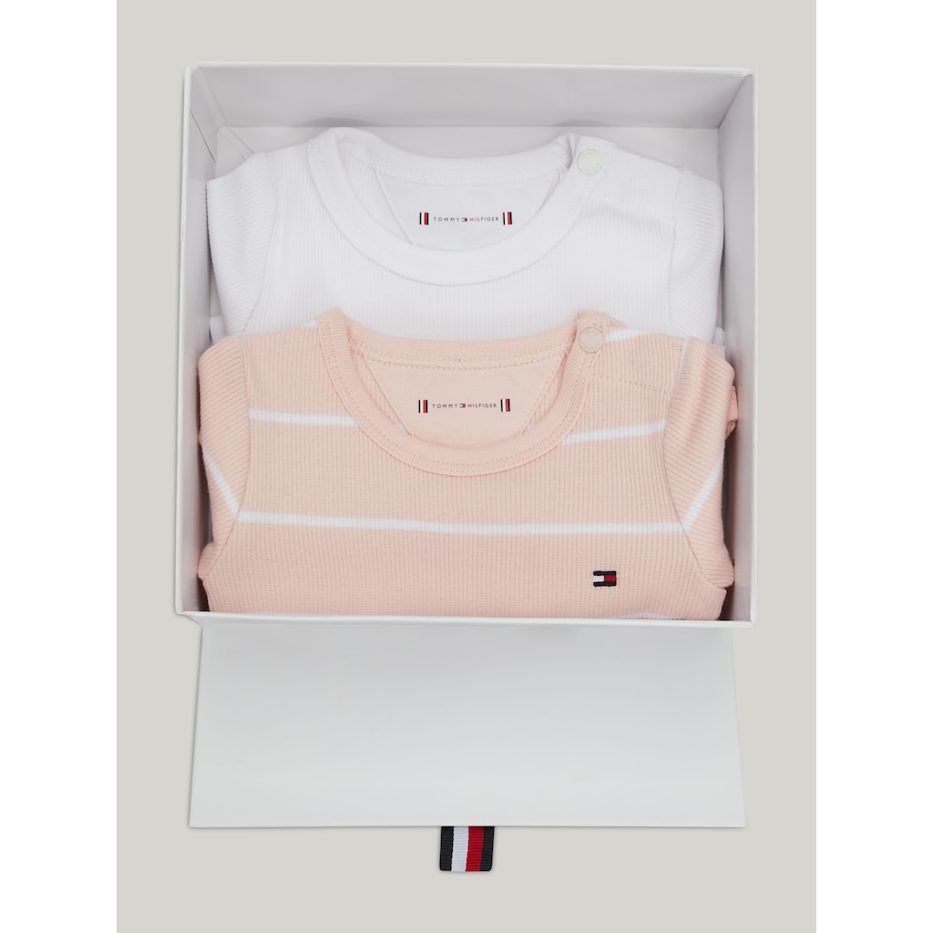 Tommy Hilfiger Kurzarmbody »BABY RIB BODY 2 PACK GIFTBOX«, (Packung, 2 tlg., 2er-Pack)