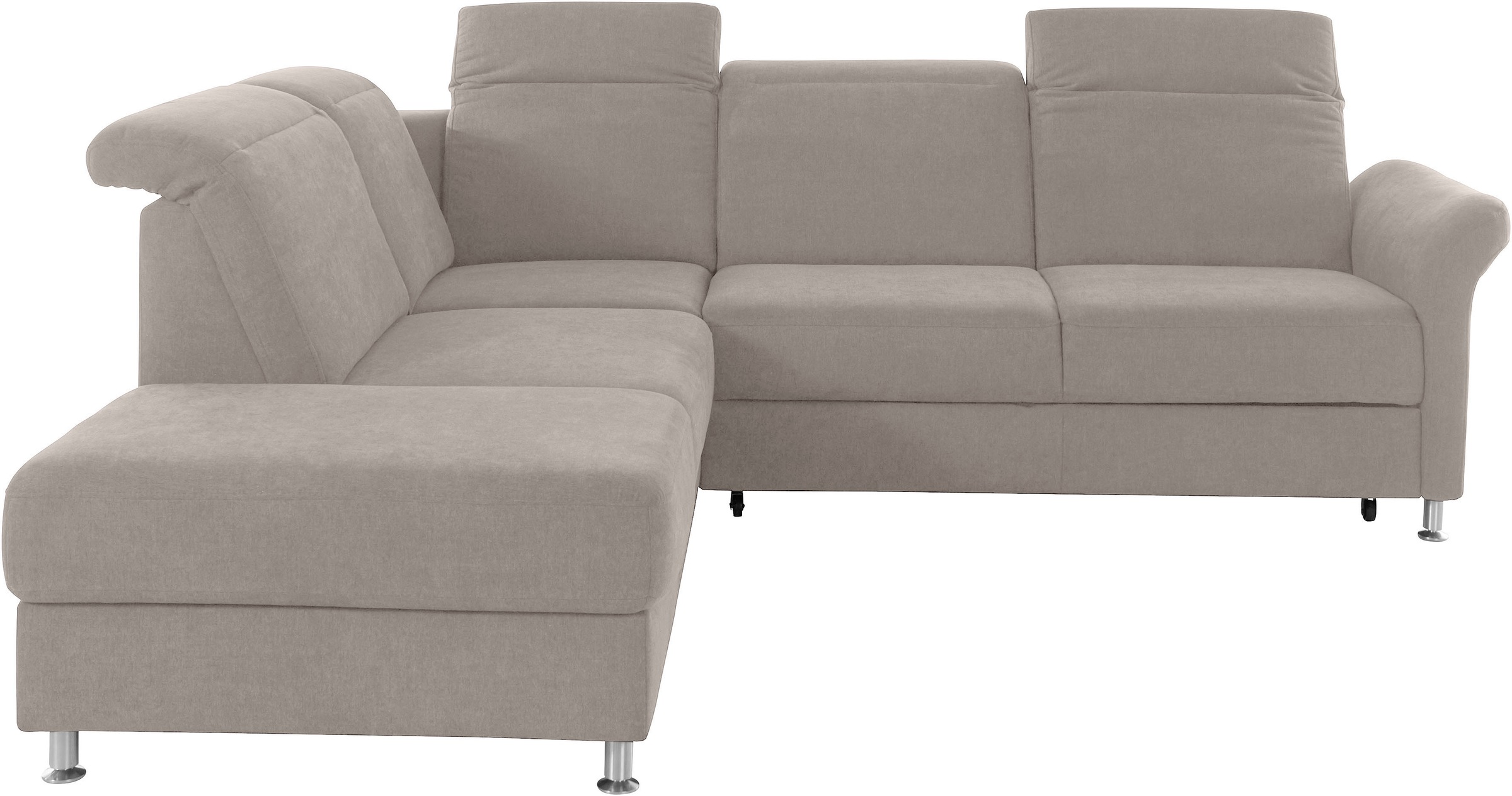 sit&more Ecksofa »Darwin L-Form«, inklusive Federkern, wahlweise mit Kopfteilverstellung, Bettfunktion