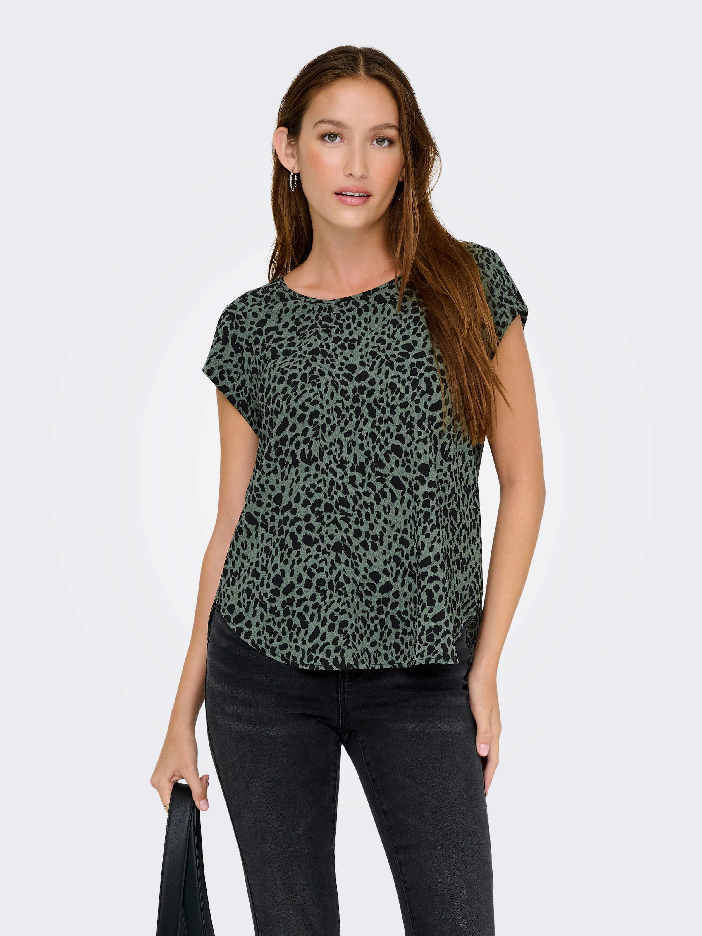 ONLY Shirtbluse "ONLVIC S/S AOP TOP NOOS PTM", mit Allover Druck günstig online kaufen