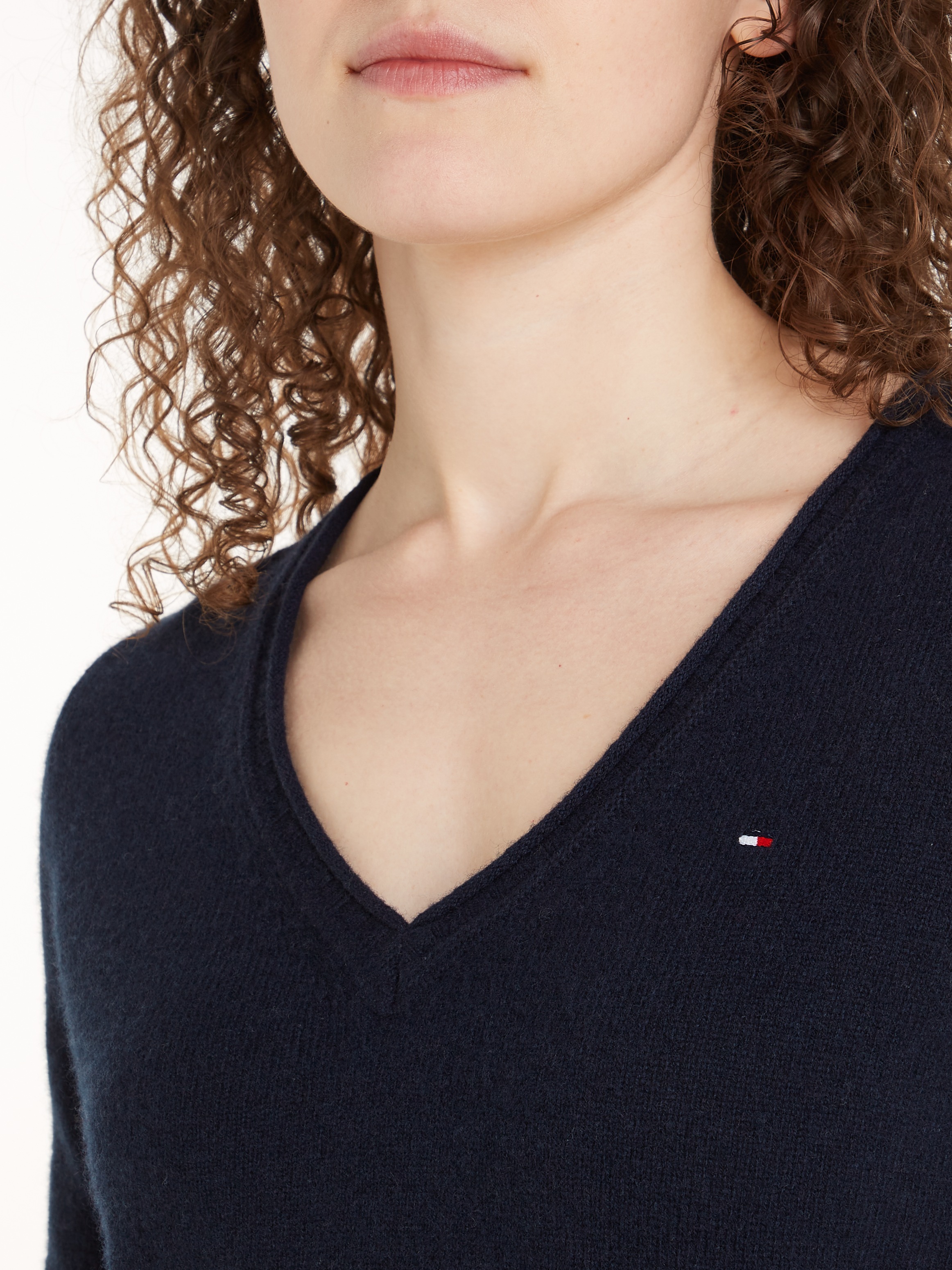 Thumbnail - Tommy Hilfiger Strickpullover "SOFT WOOL V-NK SWEATER", aus reiner Wolle