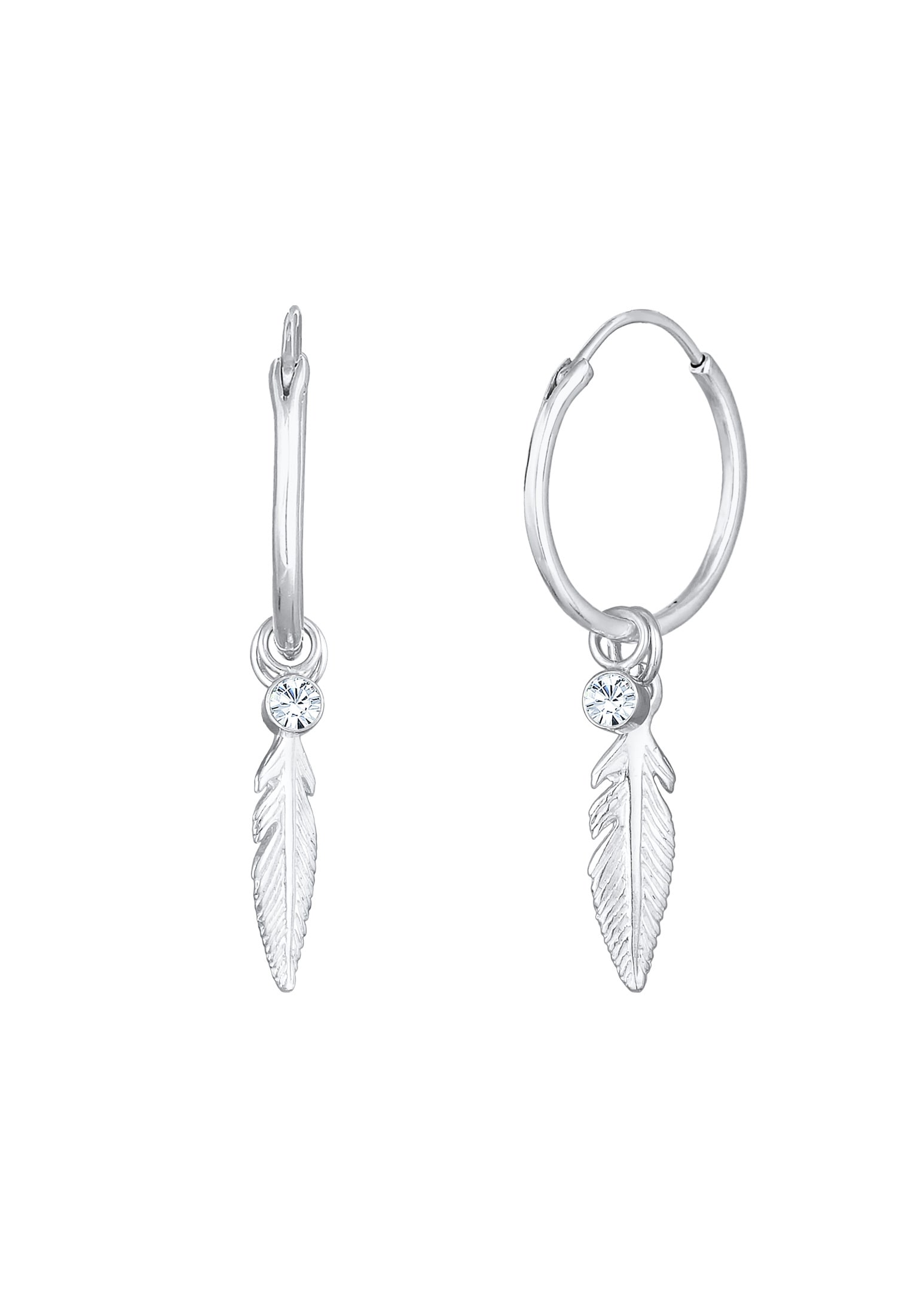 Elli Paar Silber« Einhänger BAUR Kristalle Creolen »Creole kaufen online | Feder 925