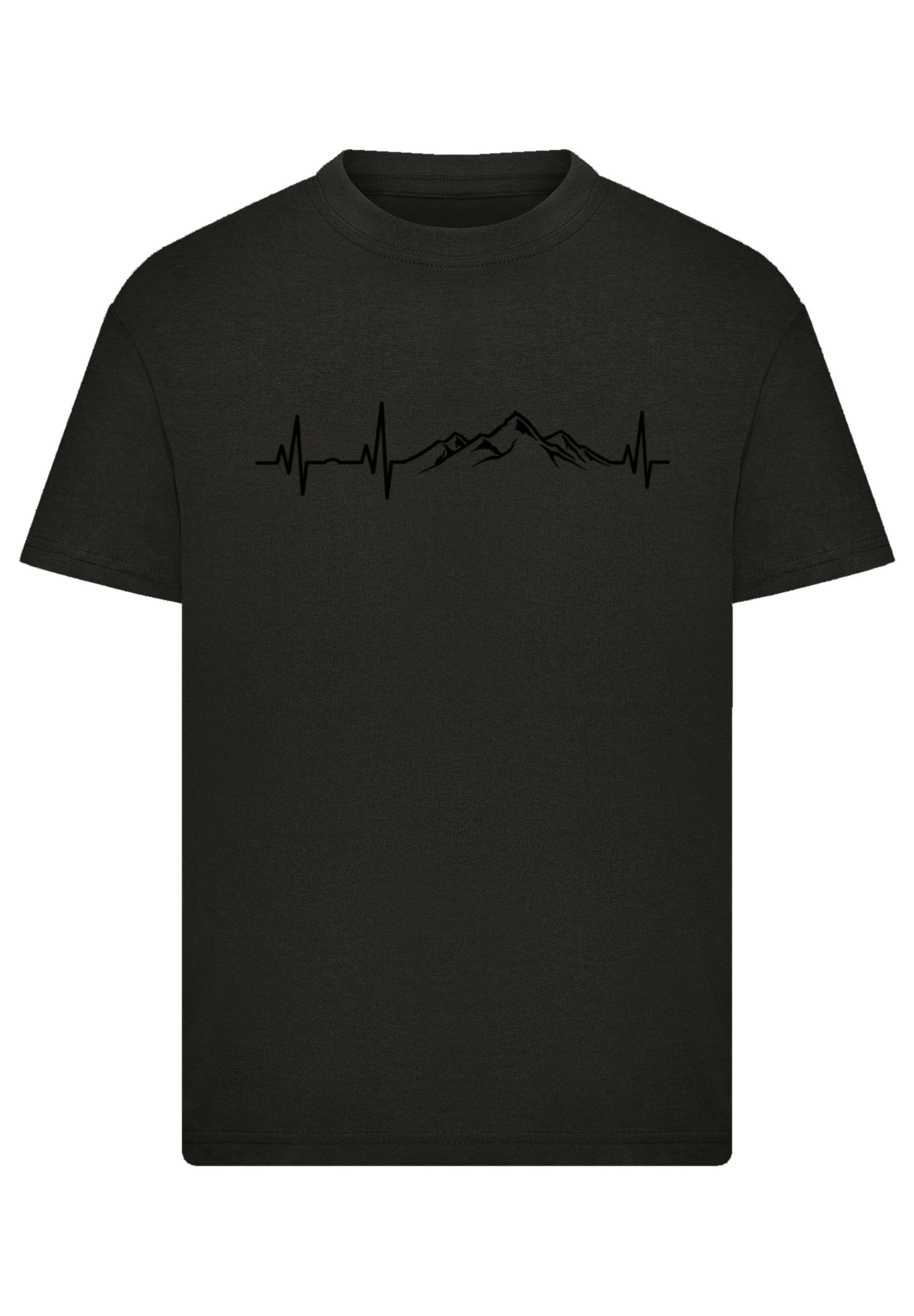 F4NT4STIC T-Shirt »Herzschlag Berge Wandern«, Premium Qualität