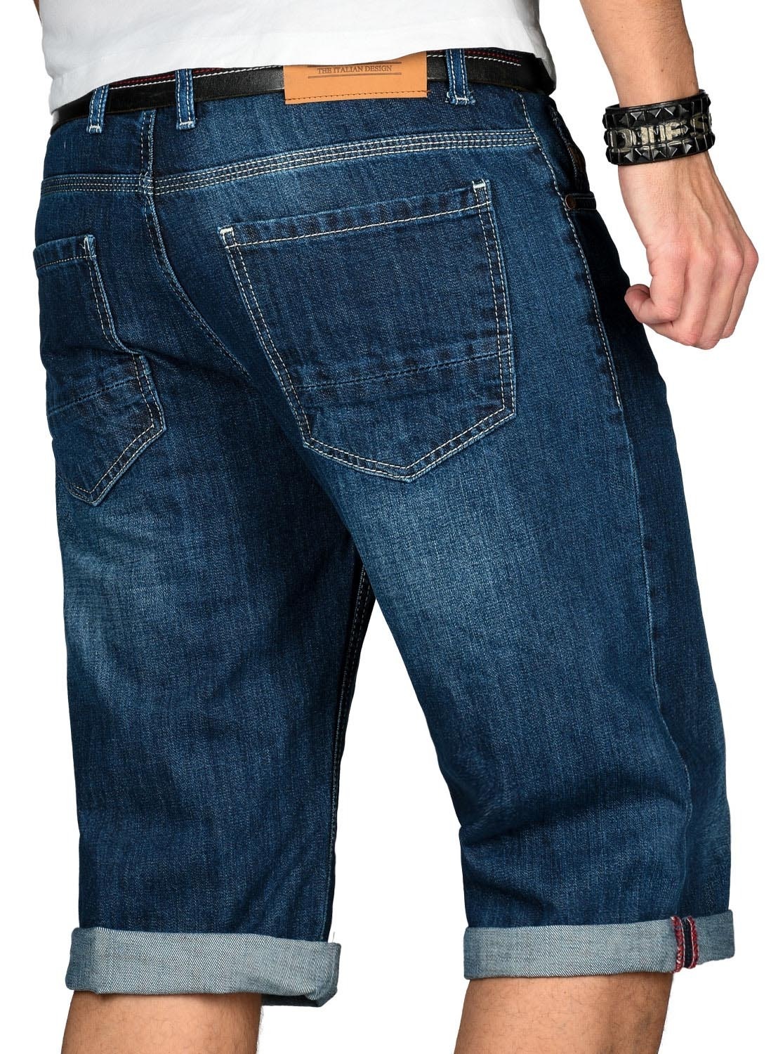 Alessandro Salvarini Jeansshorts »ASFilippo«, mit geradem Bein