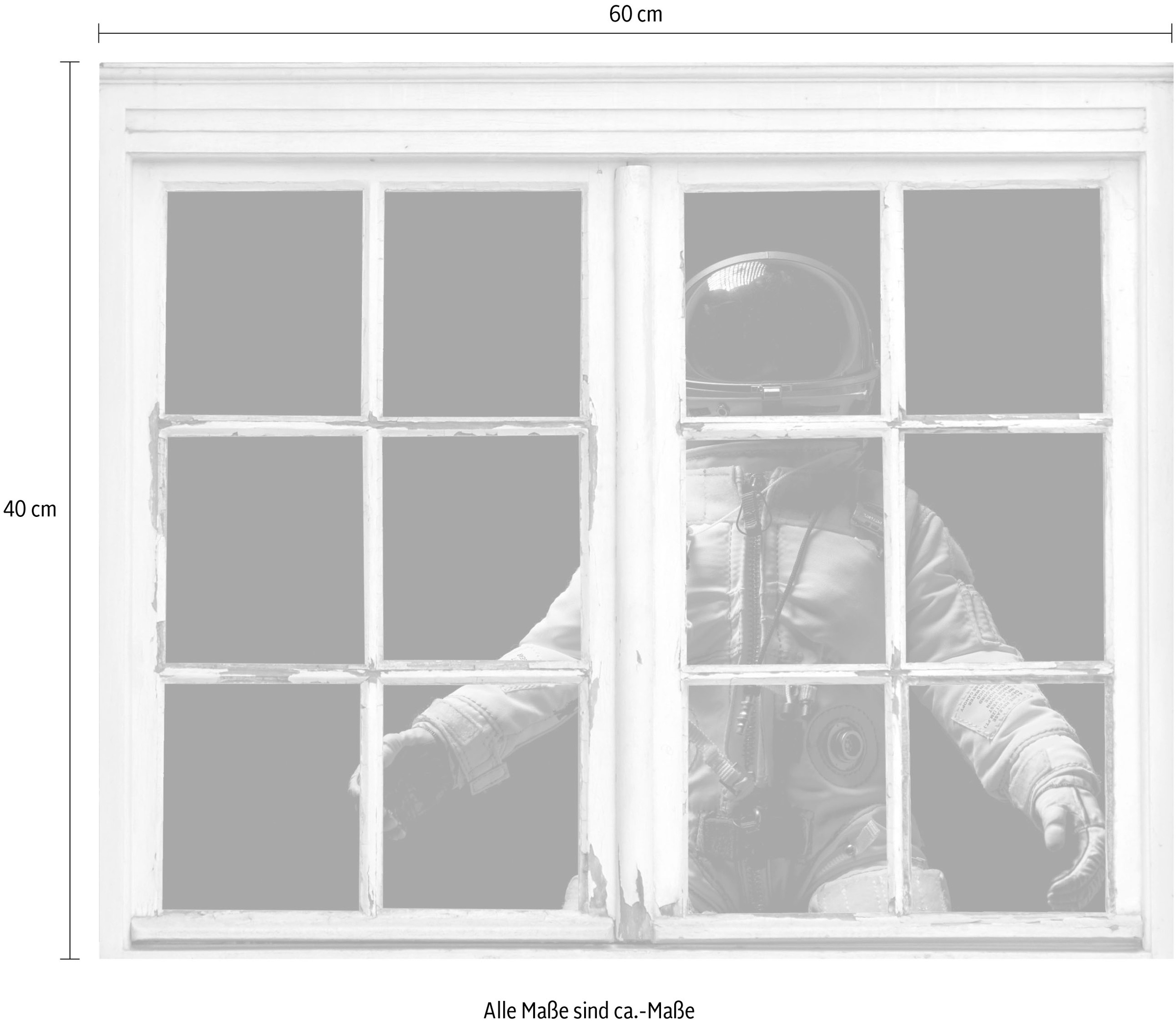 Thumbnail - queence Wandsticker "Astronaut" Wandsticker, Wandbild, selbstklebend, Weltall, Sterne