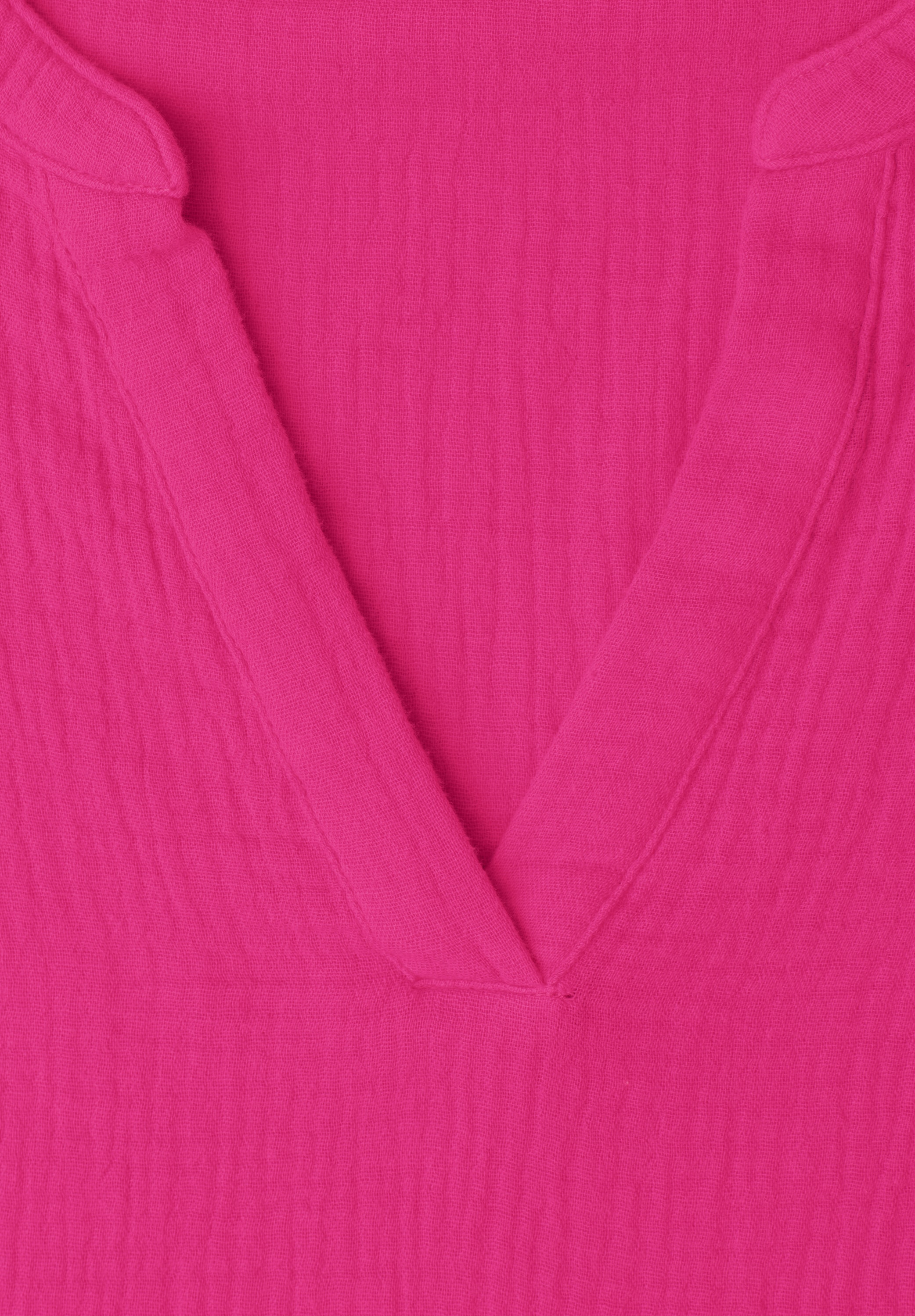 STREET ONE Kurzarmbluse aus reiner Baumwolle