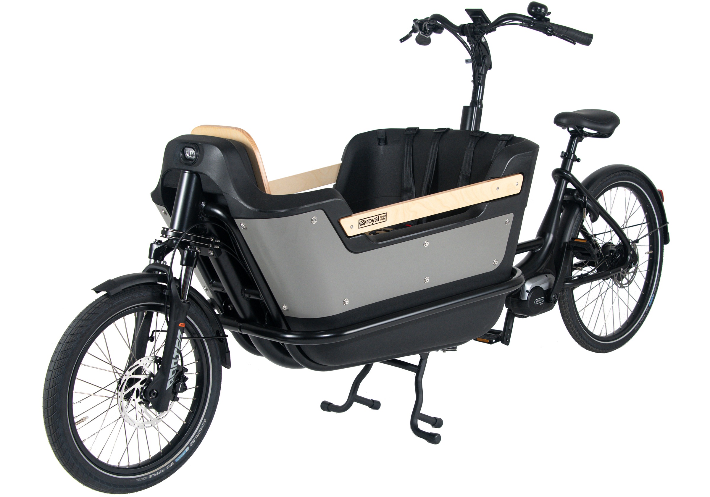 Royal Cargo Bikes »Cargo Premium Plus Long 17,5Ah / 630 Wh 20 / 26 Zoll grau« 0 Gang ENVIOLO NuVinci Schaltwerk Nabenschaltung Mittelmotor 250 W