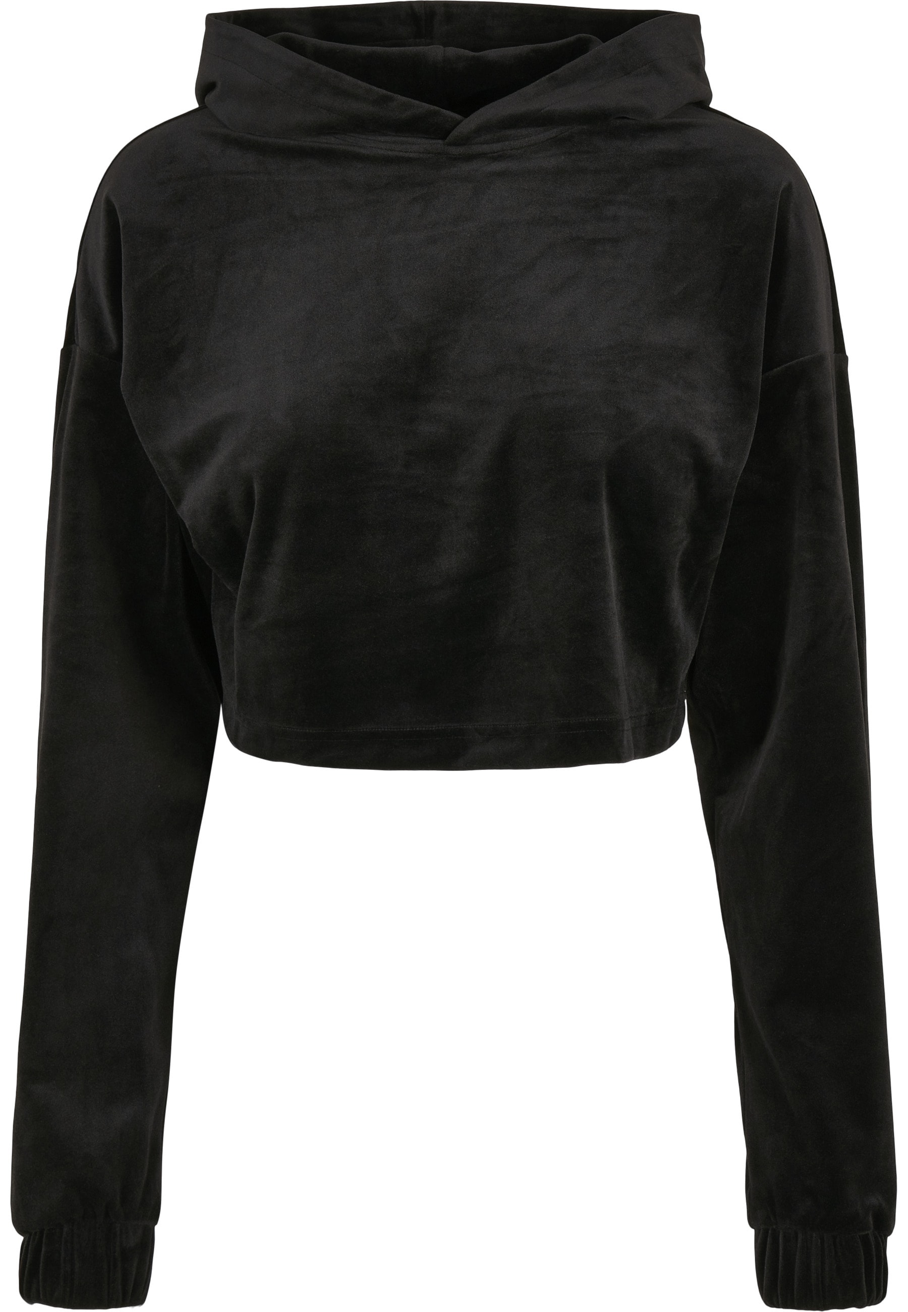 URBAN CLASSICS Hoodie "Urban Classics Damen Ladies Cropped Velvet Oversized günstig online kaufen