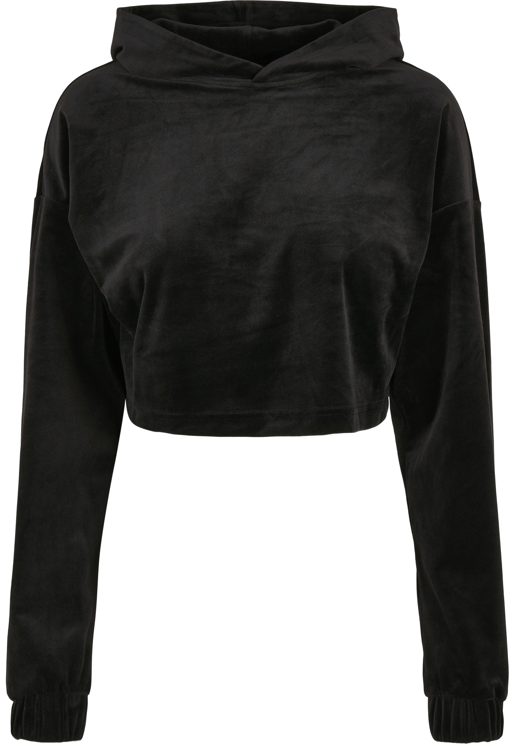 URBAN CLASSICS Hoodie "Urban Classics Damen Ladies Cropped Velvet Oversized Hoody", 1