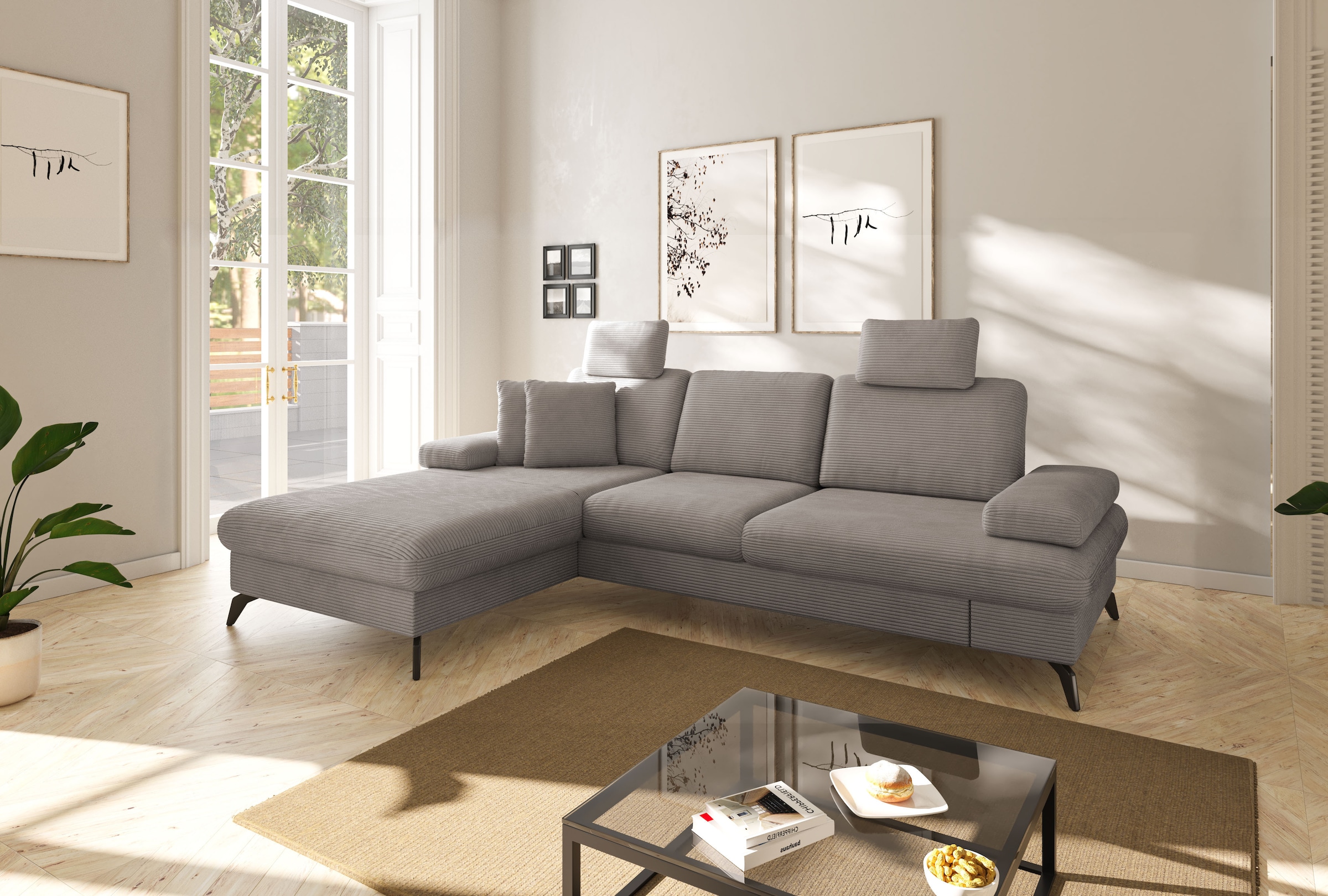 sit&more Ecksofa "Morris Jubi L-Form", inkl. Armteilfunktion und 1 Zierkiss günstig online kaufen
