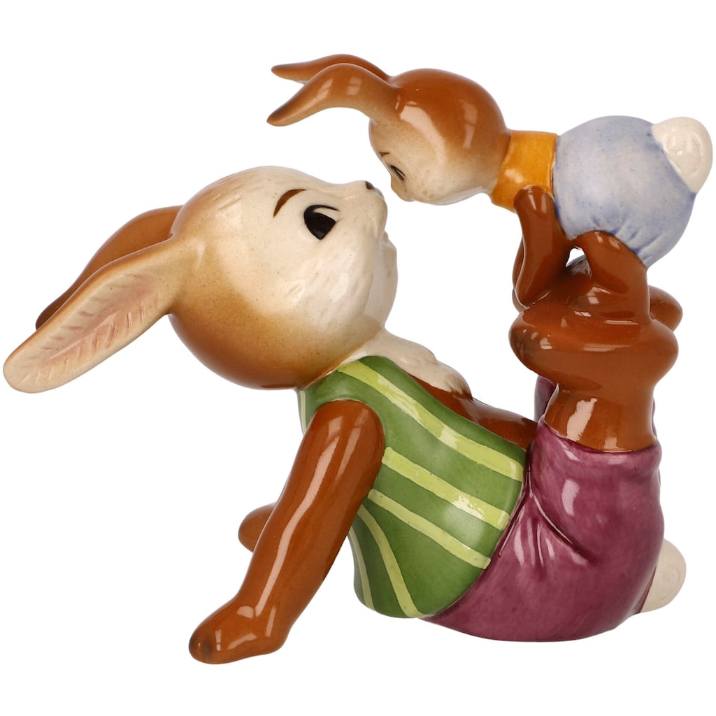 Goebel Osterhase »Frechdachs«, Sammelfigur, Hasenvater mit Hasenkind