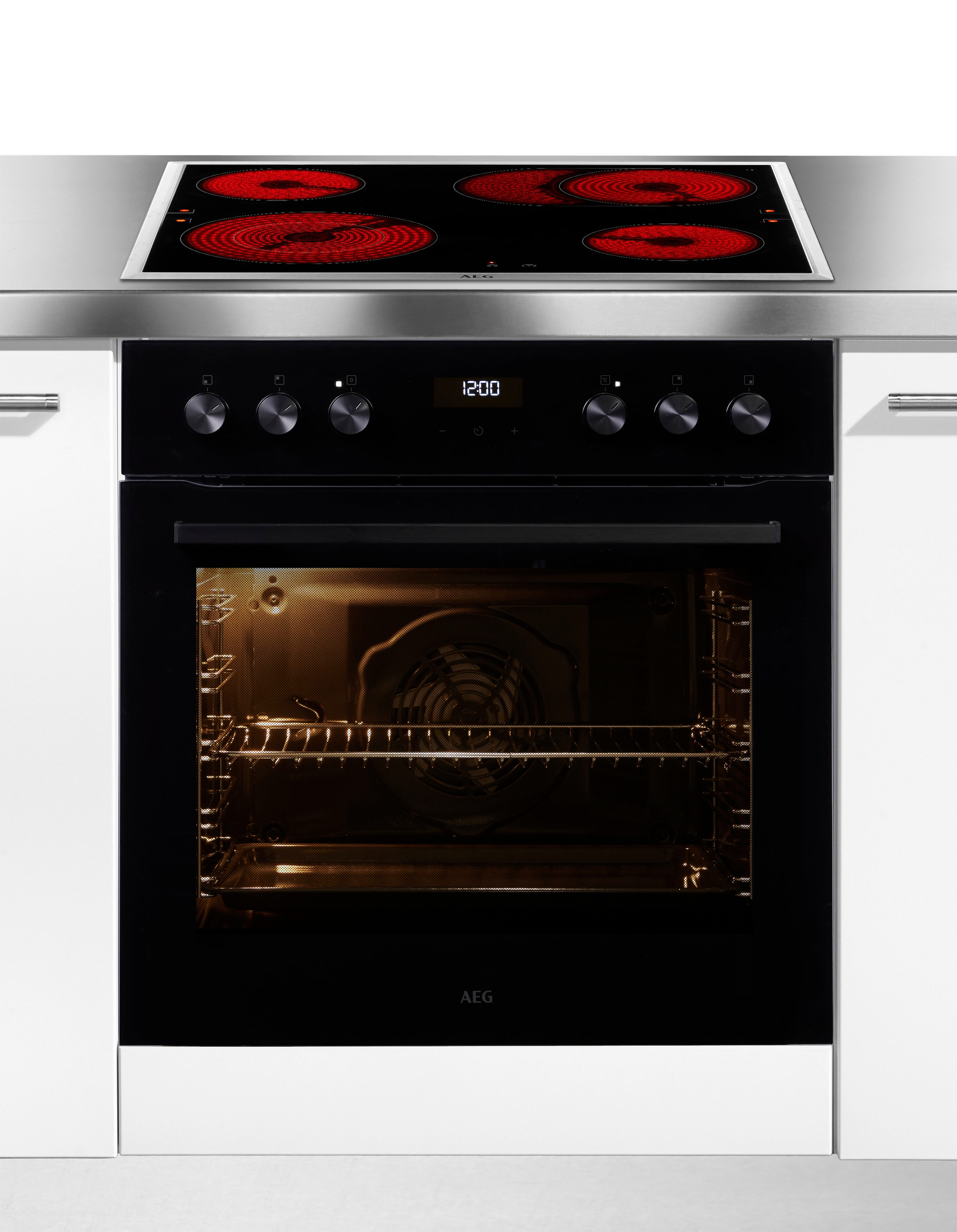 AEG Elektro-Herd-Set Serie 5000 "HH24HSB", Aqua Clean, Multilevel Cooking