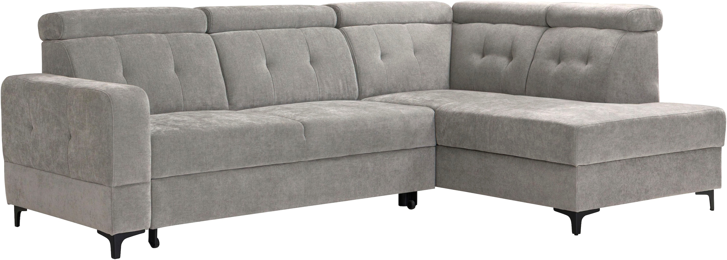 exxpo - sofa fashion Ecksofa »Monte, Kopfteile verstellbar, optional mit Bettfunktion & Bettkasten«