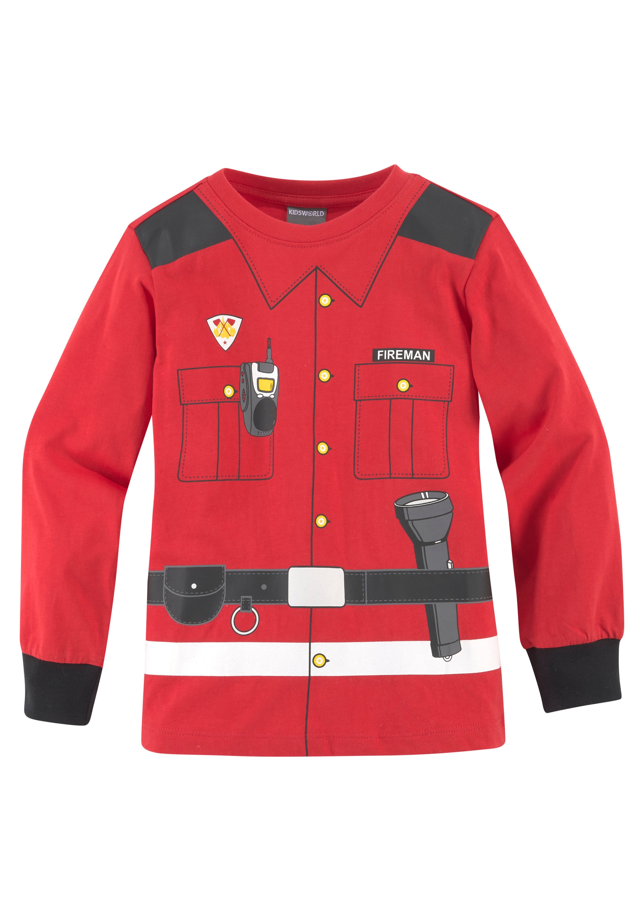 KIDSWORLD Langarmshirt »FEUERWEHR«, Uniform-Druck online BAUR | kaufen