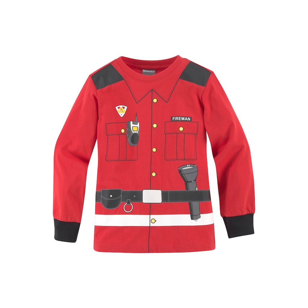 KIDSWORLD Langarmshirt »FEUERWEHR«