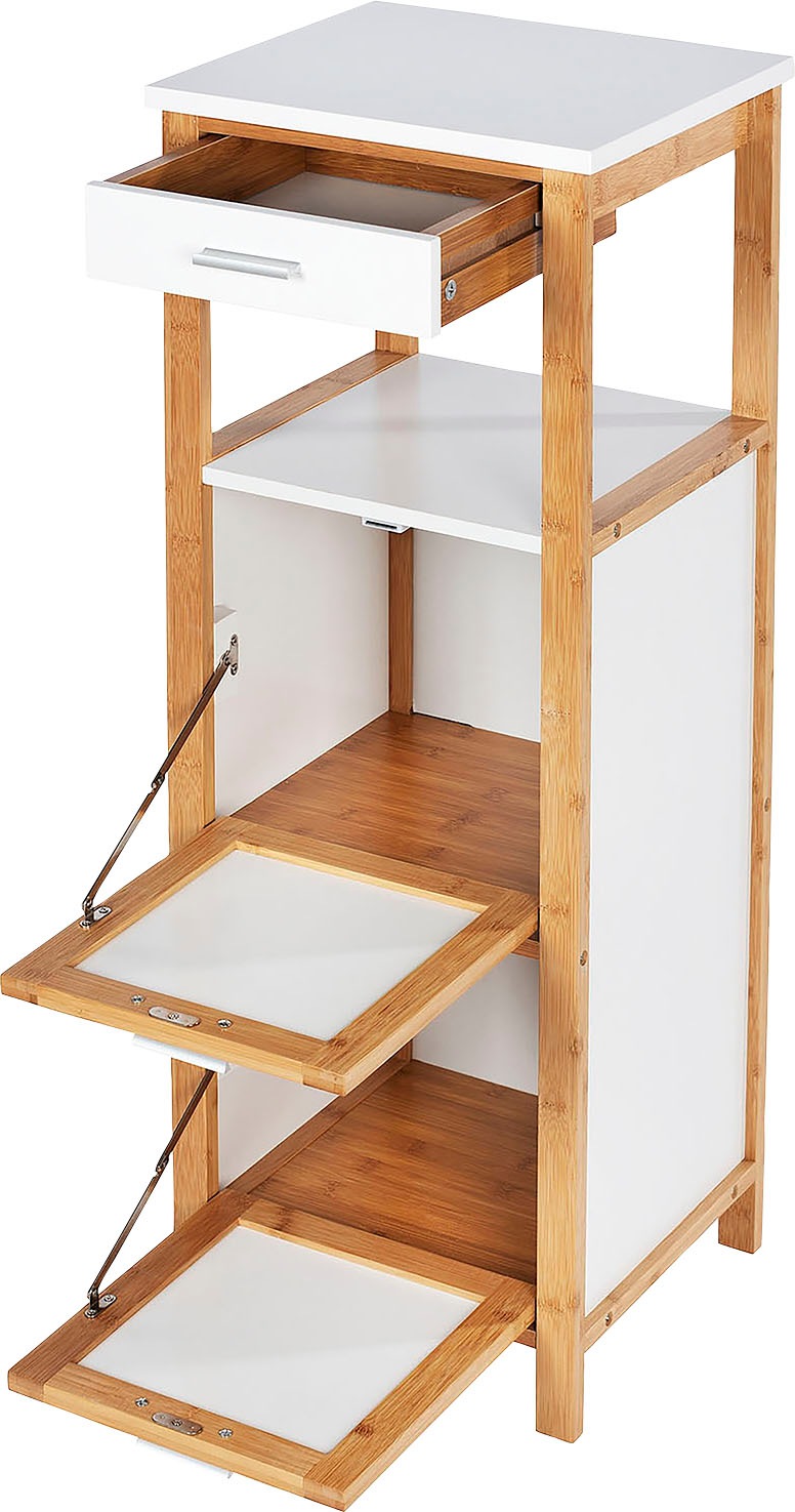 Wenko - Etagère de salle de bain scandinave Finja - L. 34 x H. 89 cm - Blanc - Finja
