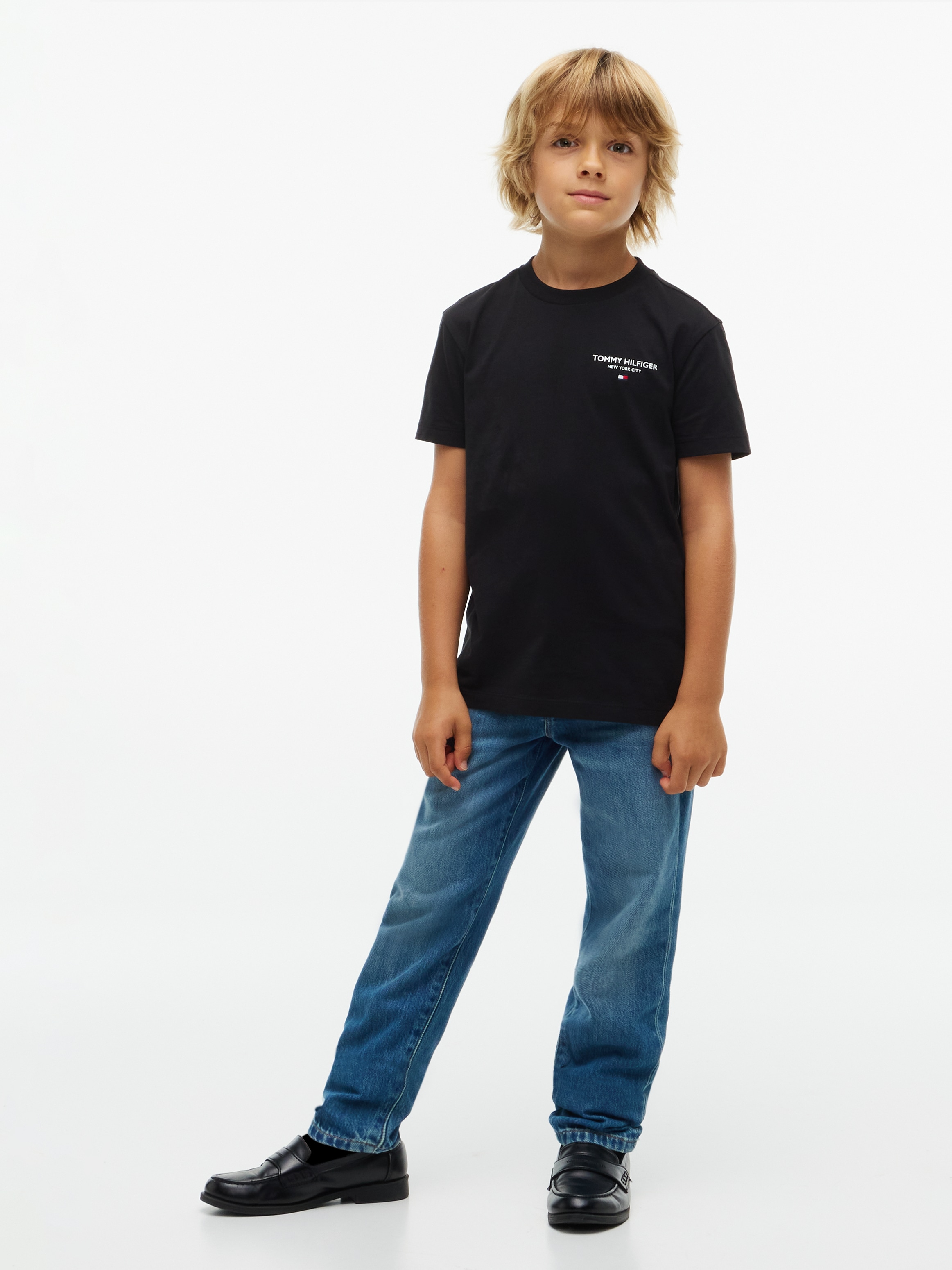 Tommy Hilfiger T-Shirt Rundhalsausschnitt, Regular Fit, Kinder bis 16 Jahre