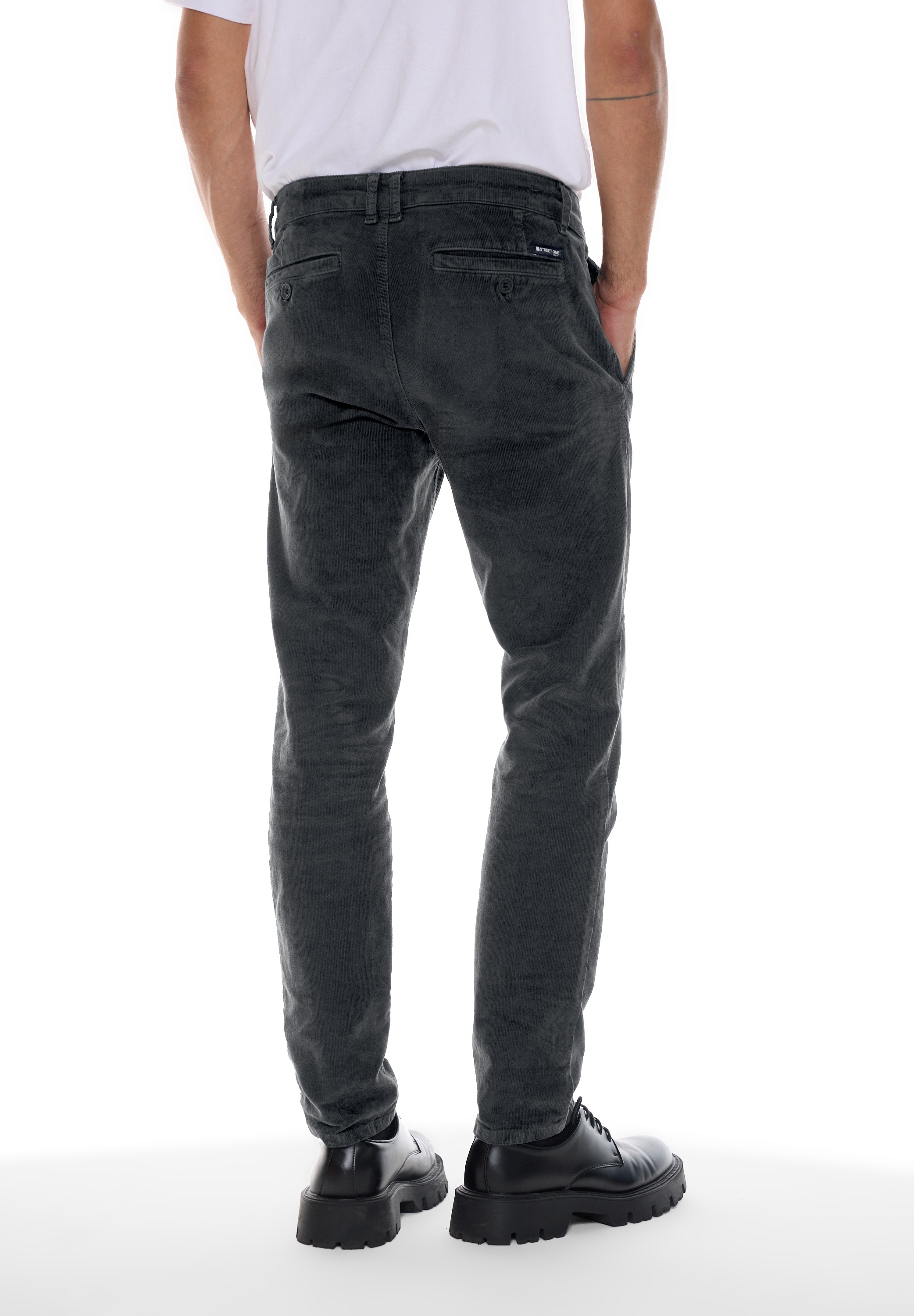 STREET ONE MEN Cordhose, aus Baumwolle mit Stretchanteil