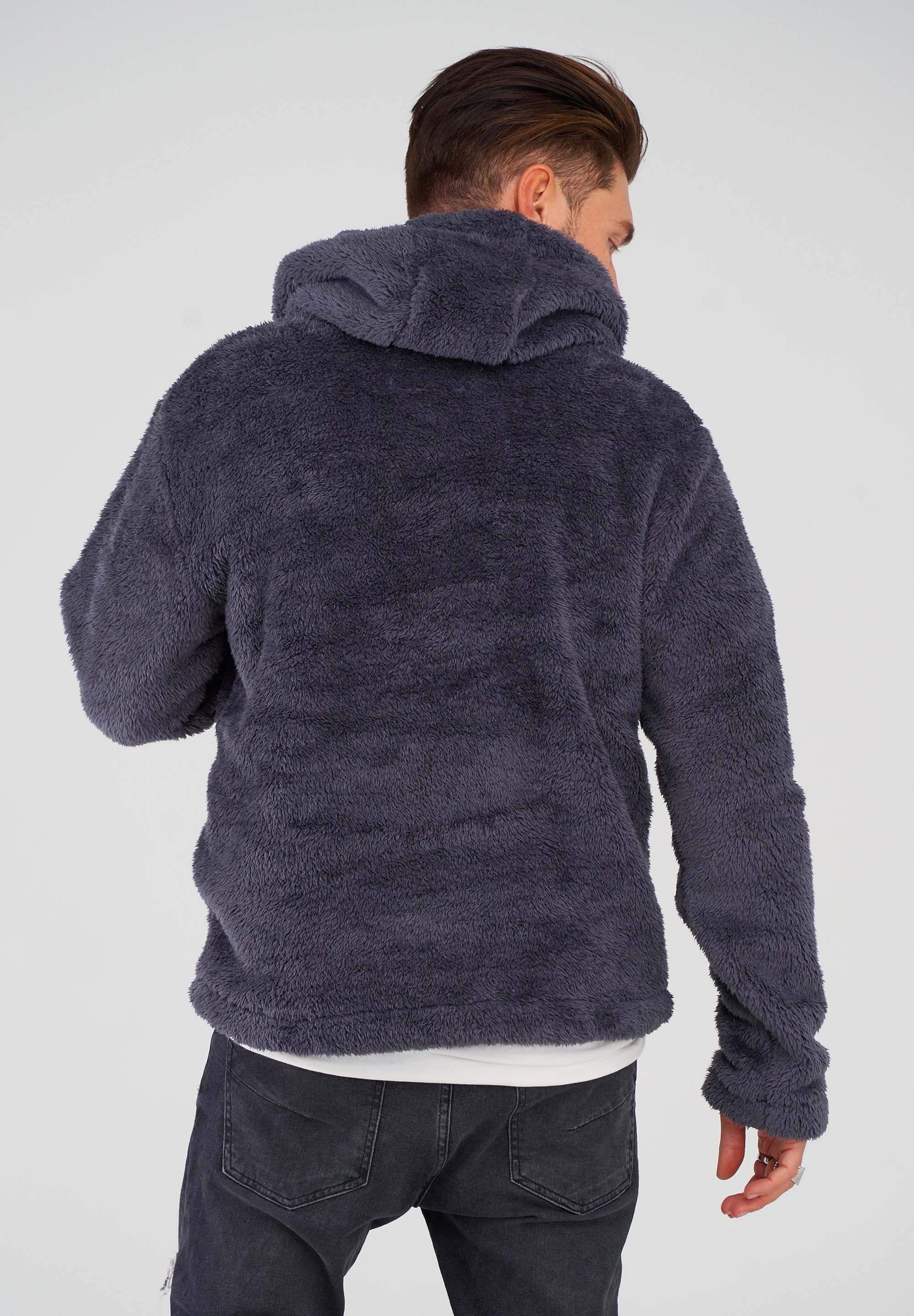 behype Fleeceshirt »POCKET«, aus weichem Teddyfleece