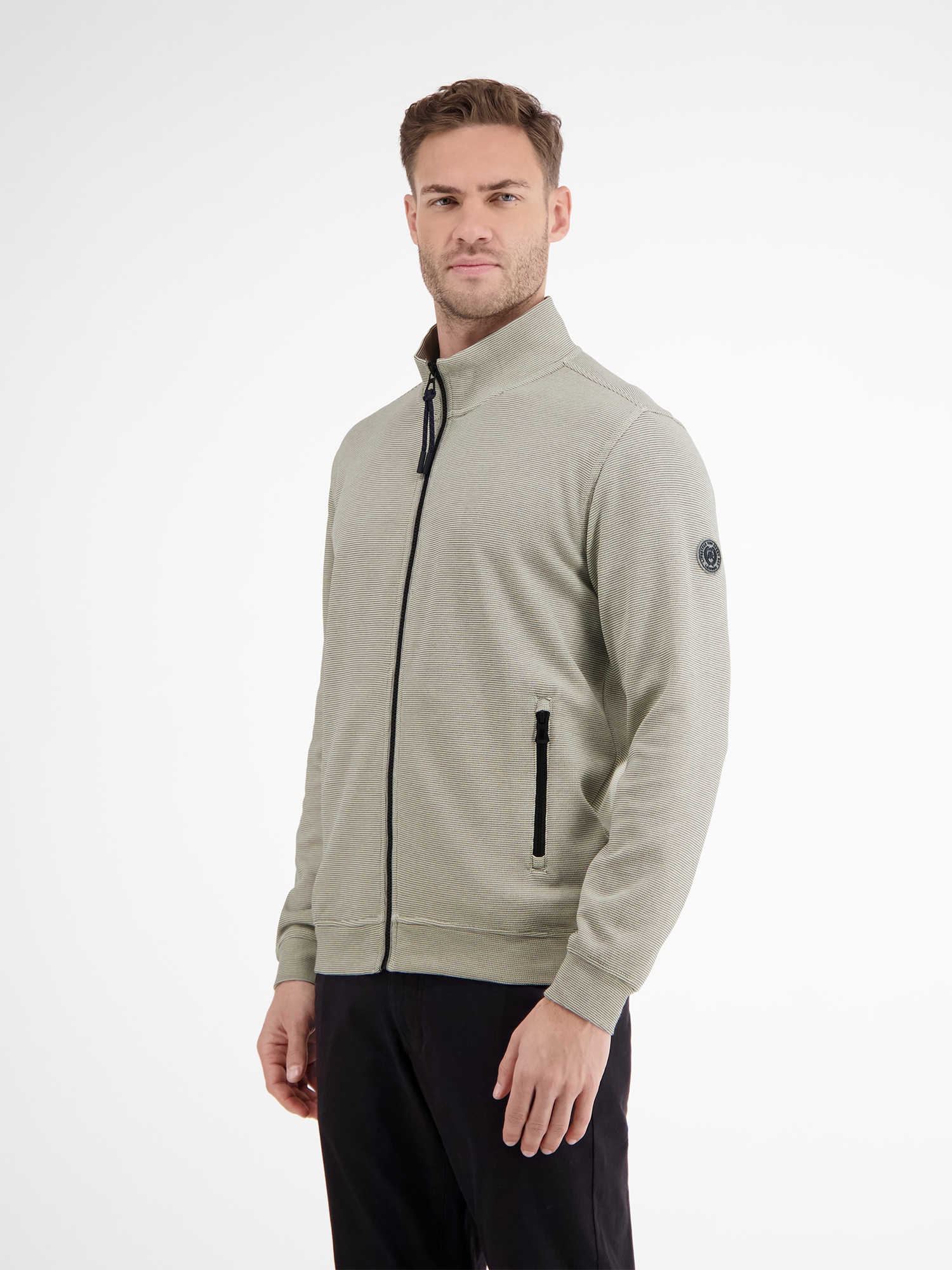 LERROS Sweatjacke »LERROS Unifarbene Sweatjacke für Herren«