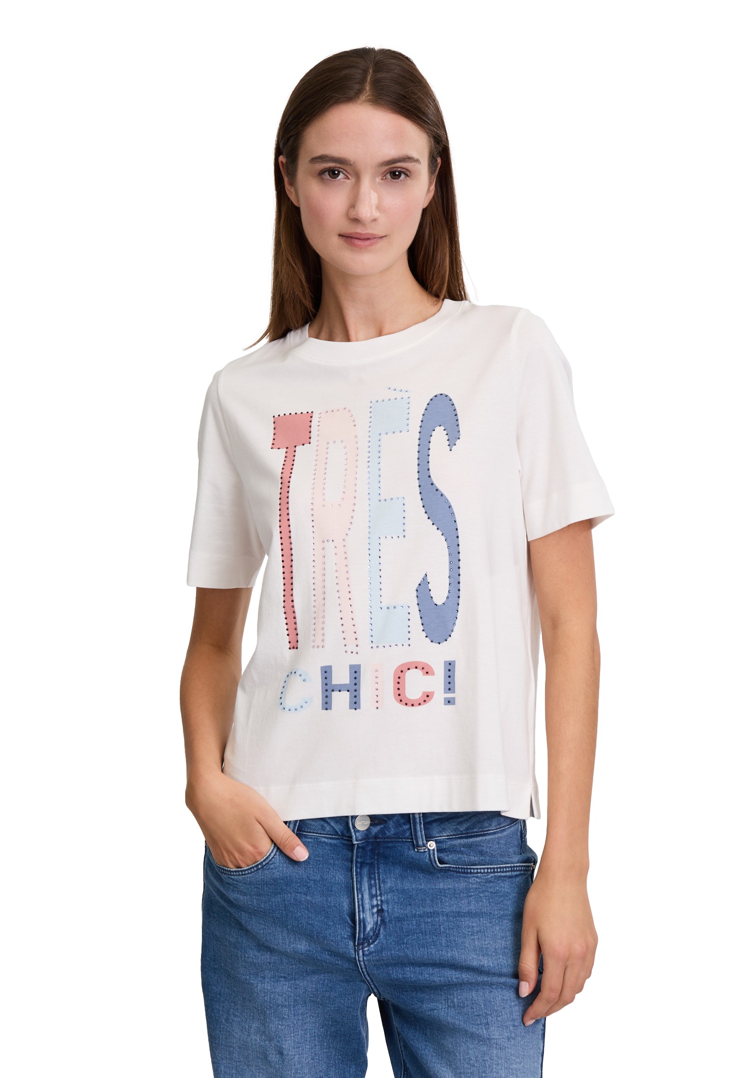 Cartoon Kurzarmshirt "Cartoon Damen Printshirt mit Rundhalsausschnitt", (1 günstig online kaufen