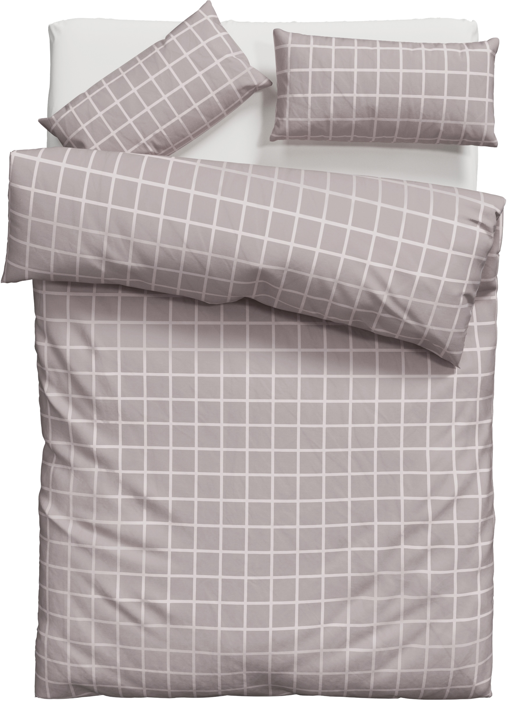 OTTO home Bettwäsche »Eemil« 2 Stk. karierte Bettwäsche, 100% Baumwolle, ab Gr. 135x200 cm