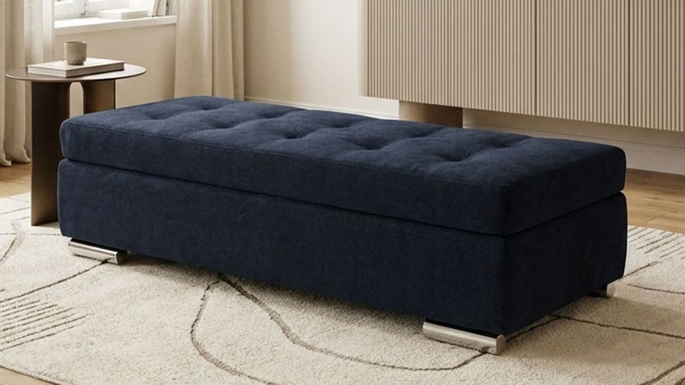 OTTO home Hocker "Torrnby, 161 cm breit, extra groß mit großem Staufach" aus Luxus-Microfaser oder haustierfreundlichem Pet Friendly Bezug