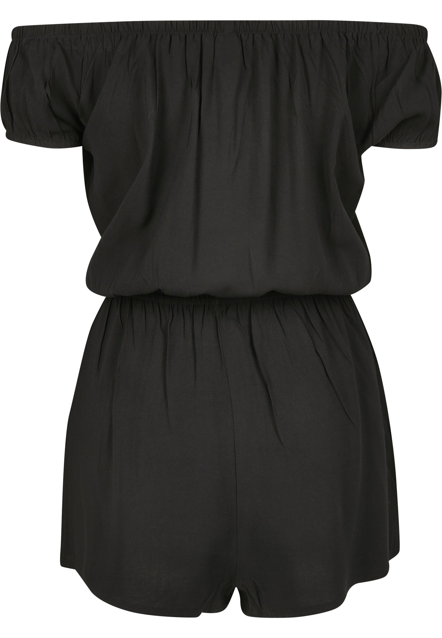 URBAN CLASSICS Jumpsuit »Urban Classics Damen Ladies Off Shoulder Short Jumpsuit«, (1 tlg.)