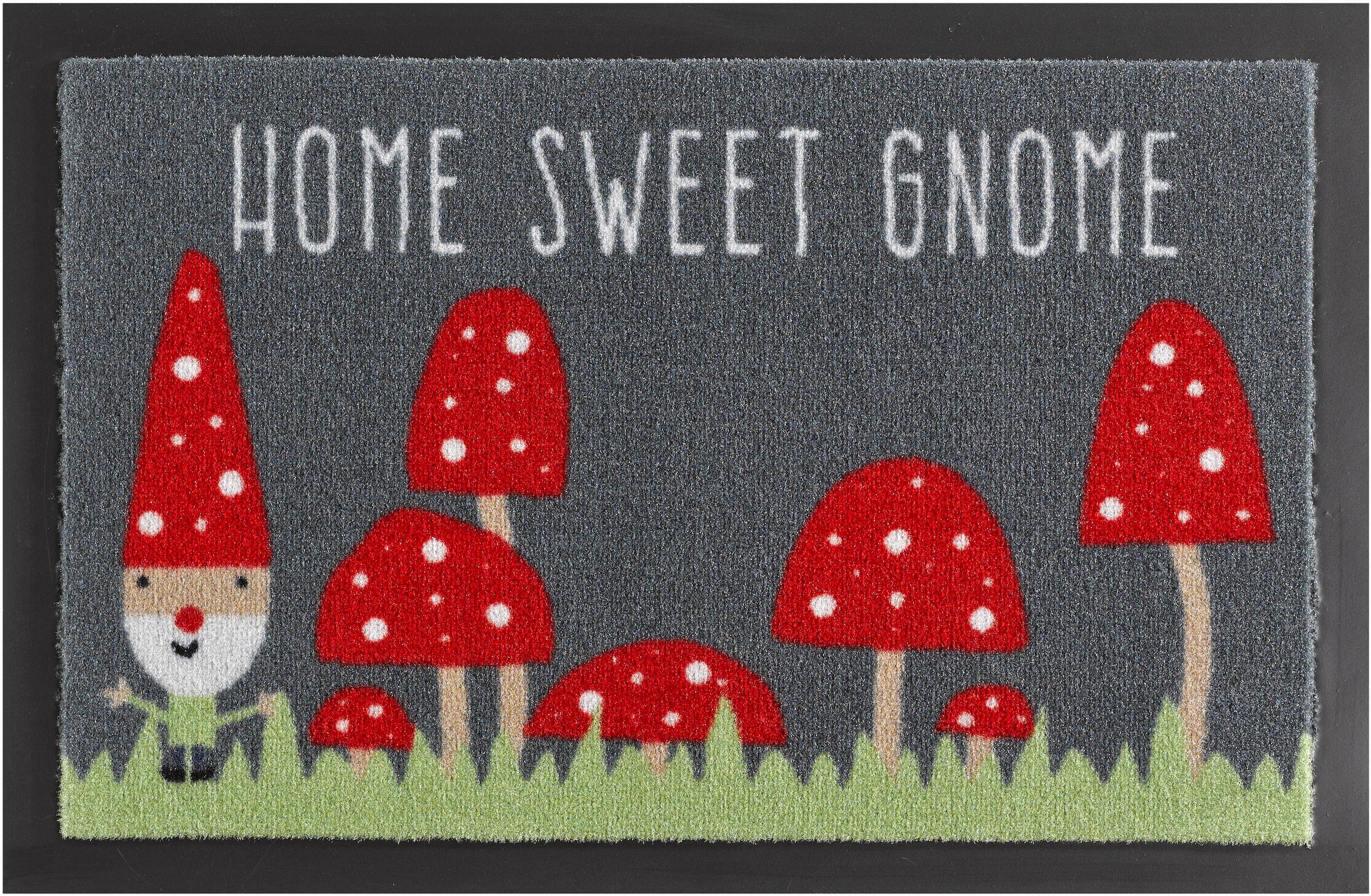 HANSE Home Fußmatte »Home Sweet Gnome«, rechteckig, Schmutzfangmatte,  Türmatte, Waschbar, Wettesfest, Rutschfest, Außen | BAUR