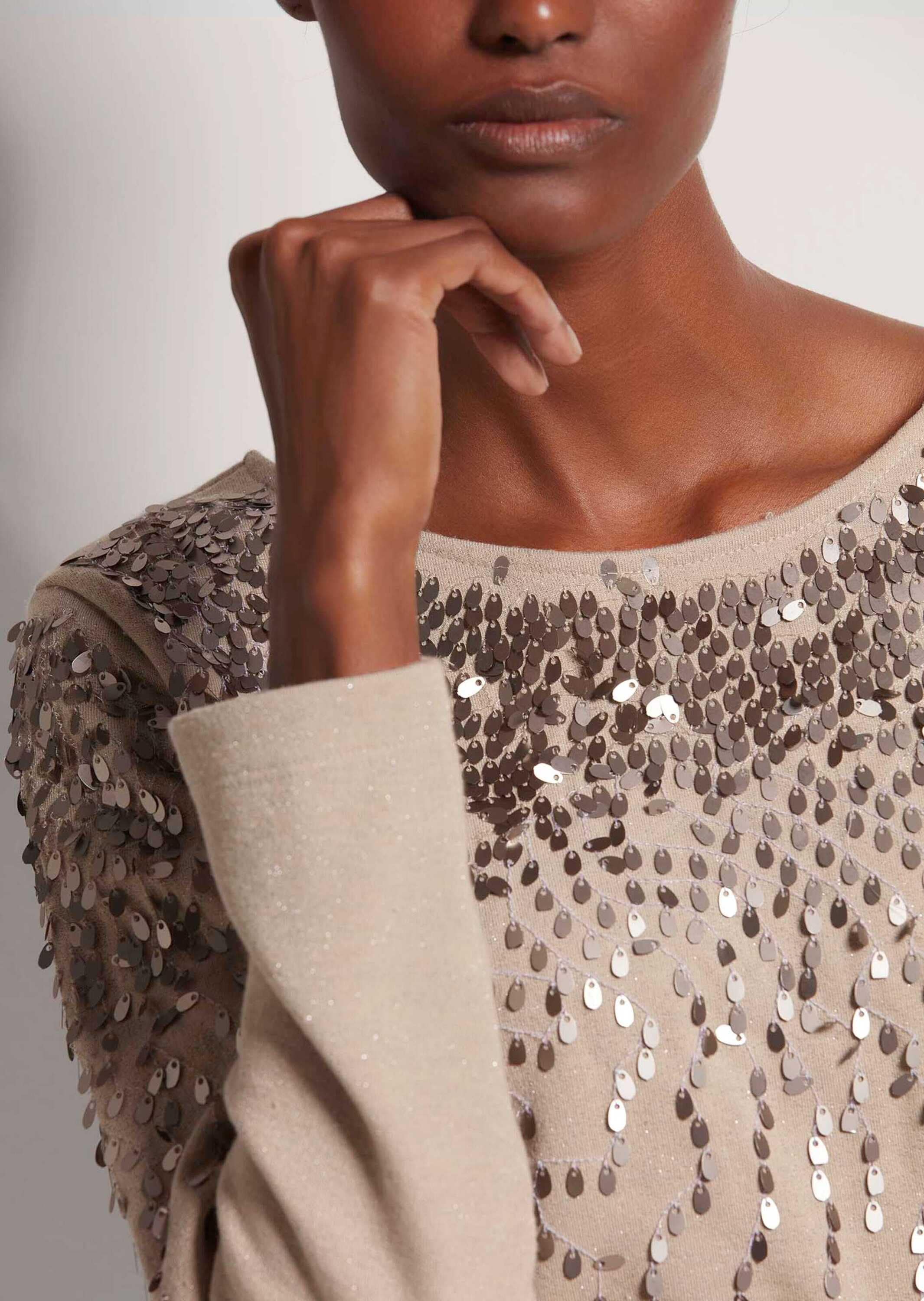 MADELEINE Langarmshirt »Sweatshirt Glitzeroberteil mit funkelnden Details«