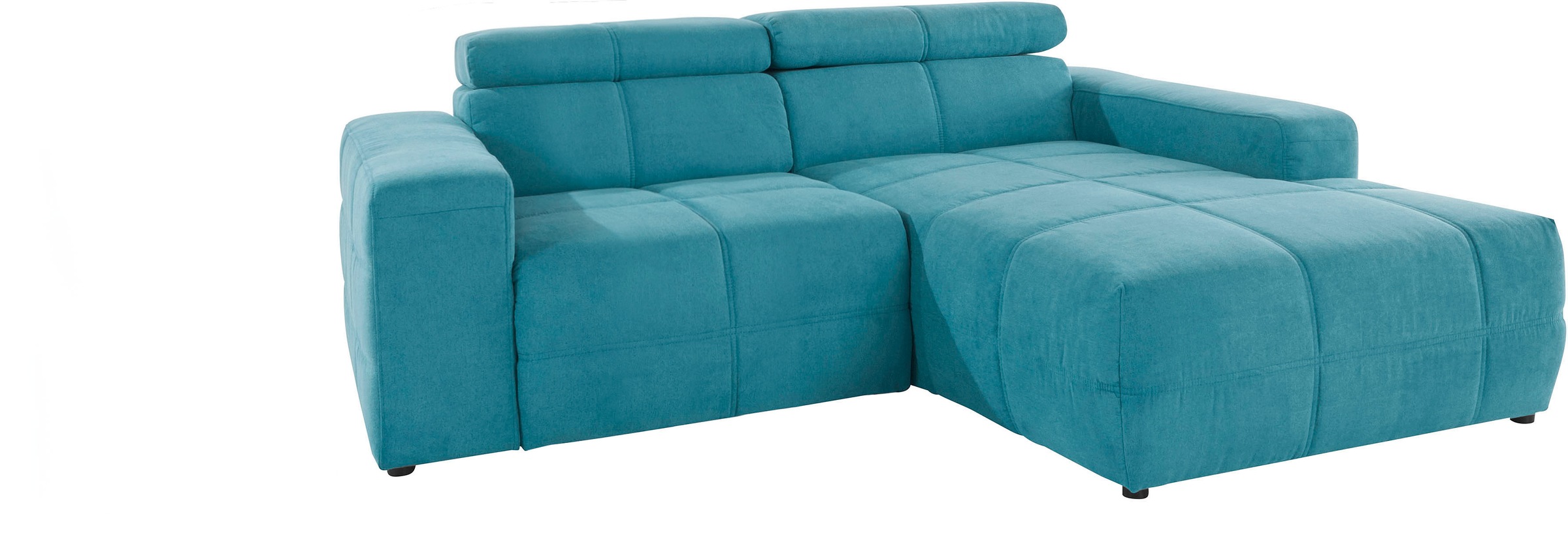 DOMO collection Ecksofa »Brandon kleine Ausführung B/T/H: 214/100/80 cm«, Mit Kopfteilverstellung, auch in Leder und Cord, L-Form