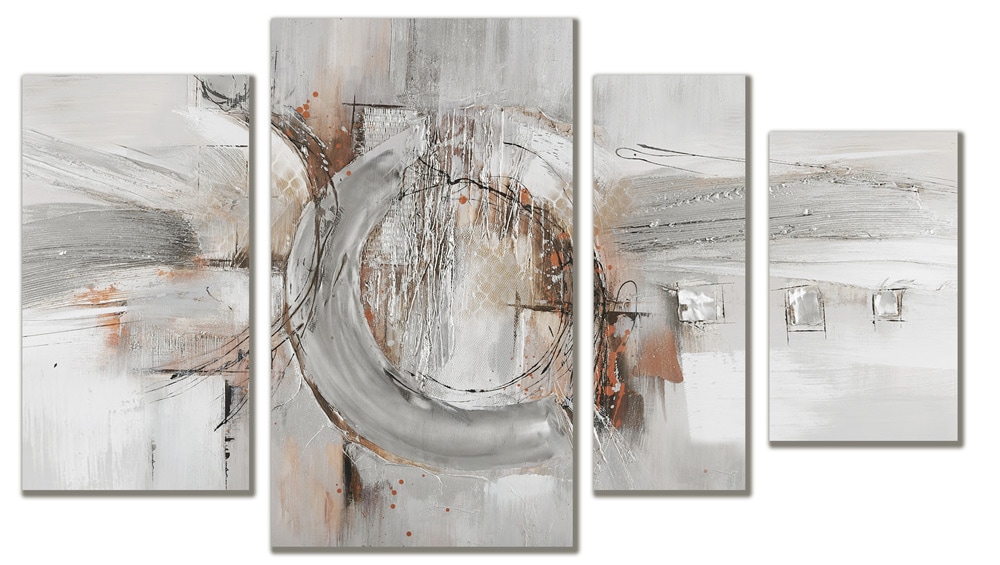 Bönninghoff Ölgemälde, Abstrakt-Abstrakte-Kunst-Gemälde-Formen, (1 St.), jedes Bild ein Unikat