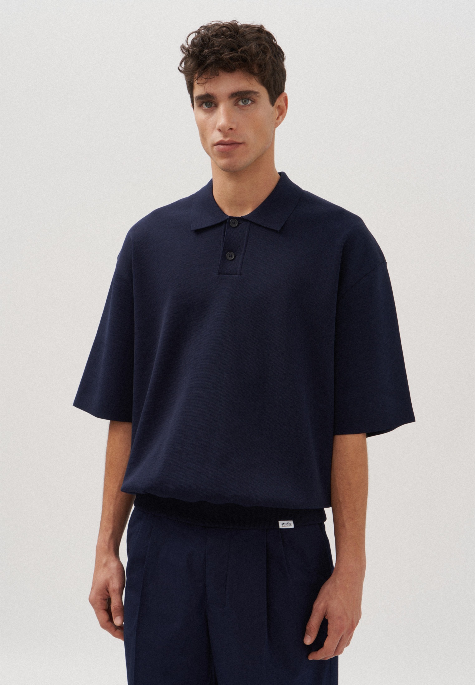 studio seidensticker Strickpullover »Studio«, Polo Uni