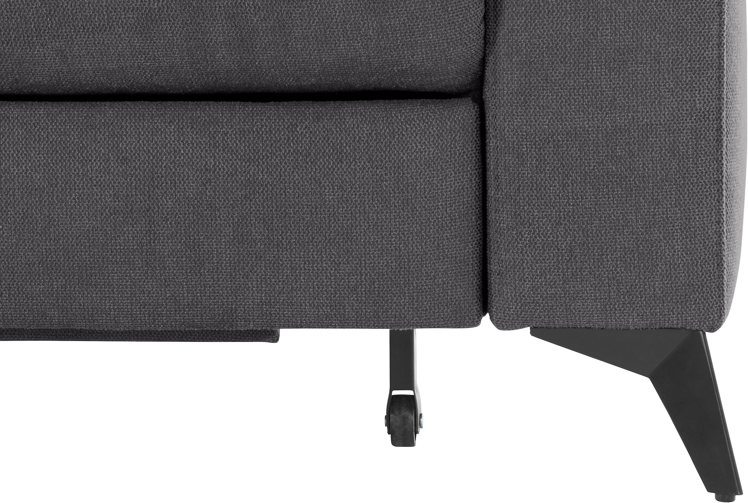 Places of Style Ecksofa »Lolland L-Form«, Wahlweise mit Bettfunktion und Bettkasten, Federkern