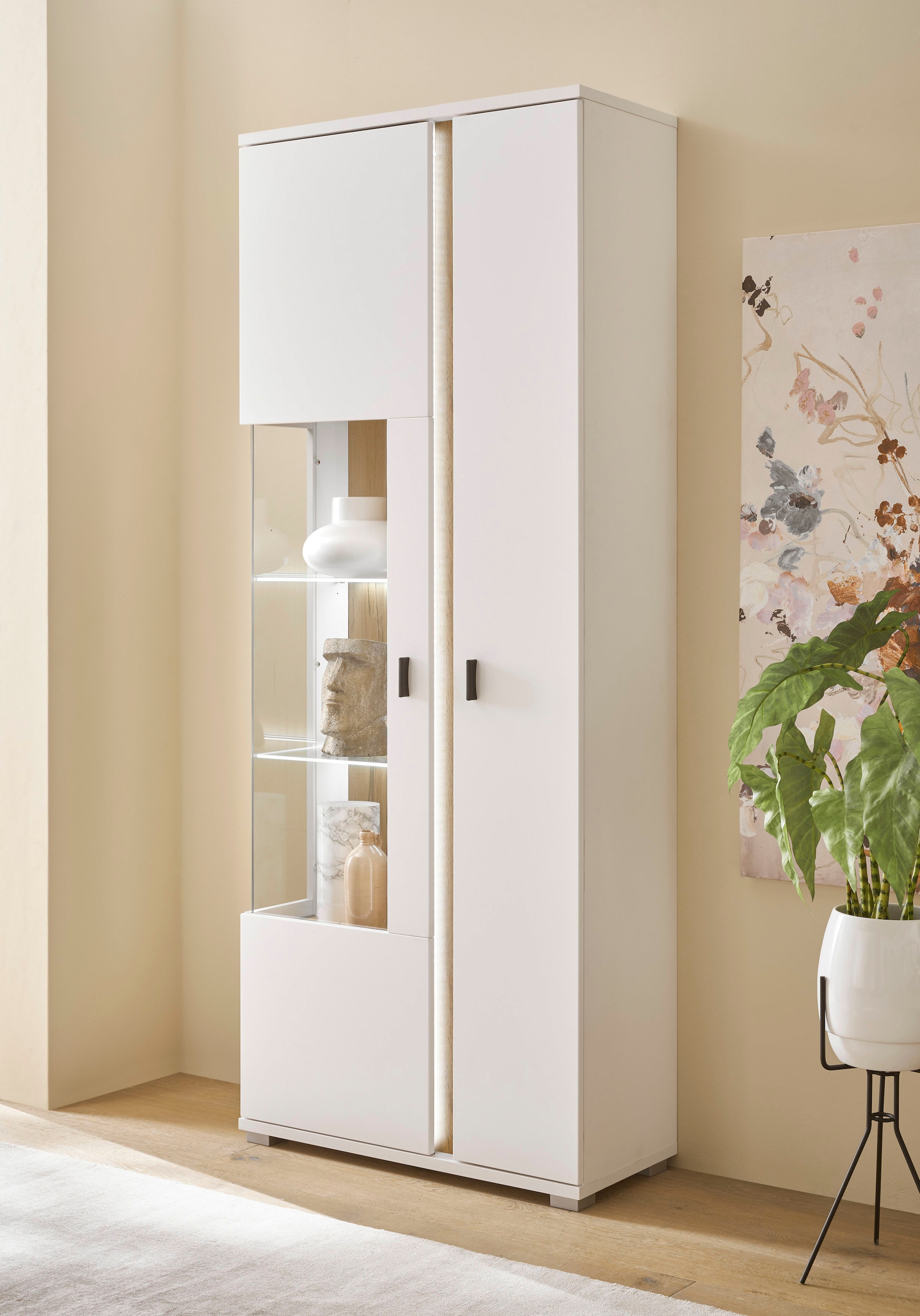 Home affaire Vitrine "LONG ISLAND, Stauraumvitrine" 1 Stk. tlg. in moderner günstig online kaufen