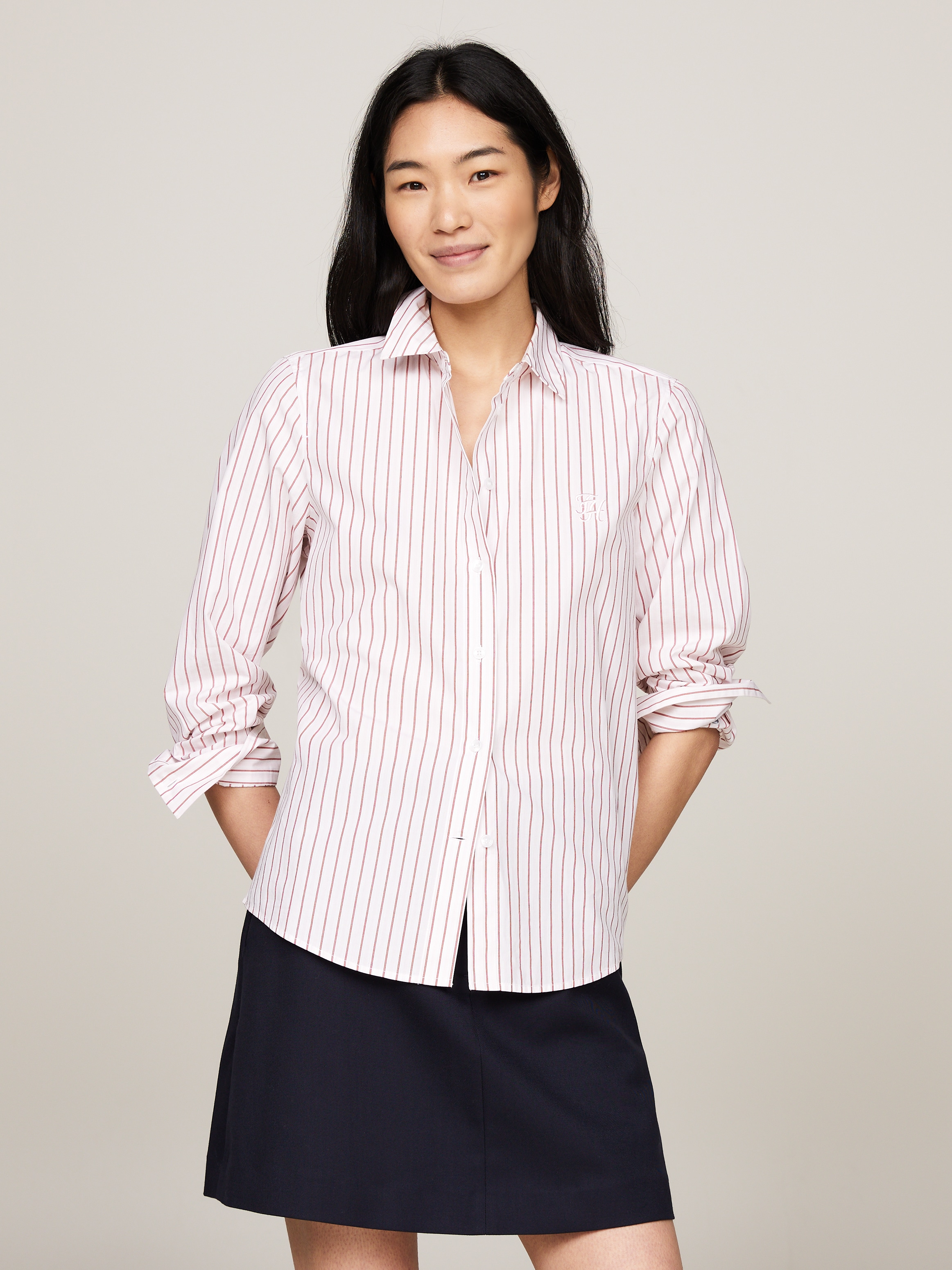 Tommy Hilfiger Hemdbluse "STRIPE REGULAR SHIRT", mit Streifendessin günstig online kaufen