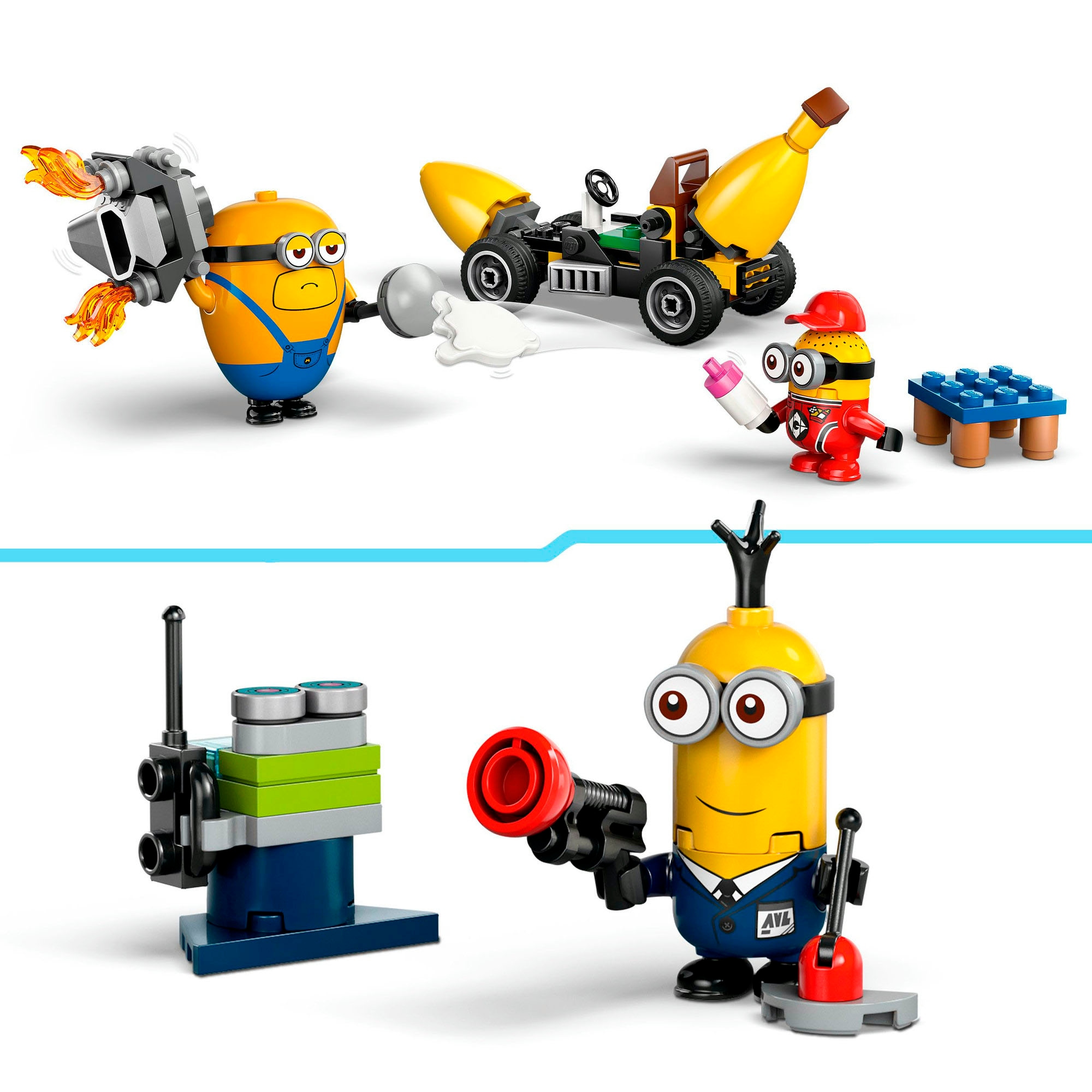 LEGO® Konstruktionsspielsteine »Minions und das Bananen Auto (75580), LEGO Despicable Me«, (136 St.), Made in Europe