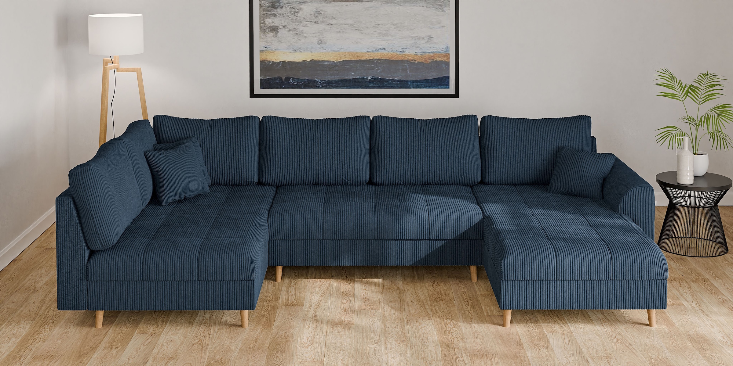 Home affaire Wohnlandschaft "CHARRE U-Form mit Ottomane, Maße B/T/H: 310/16 günstig online kaufen